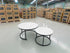 Stacy 2 PCE Coffee Table Set Sintered Stone Top Black Frame