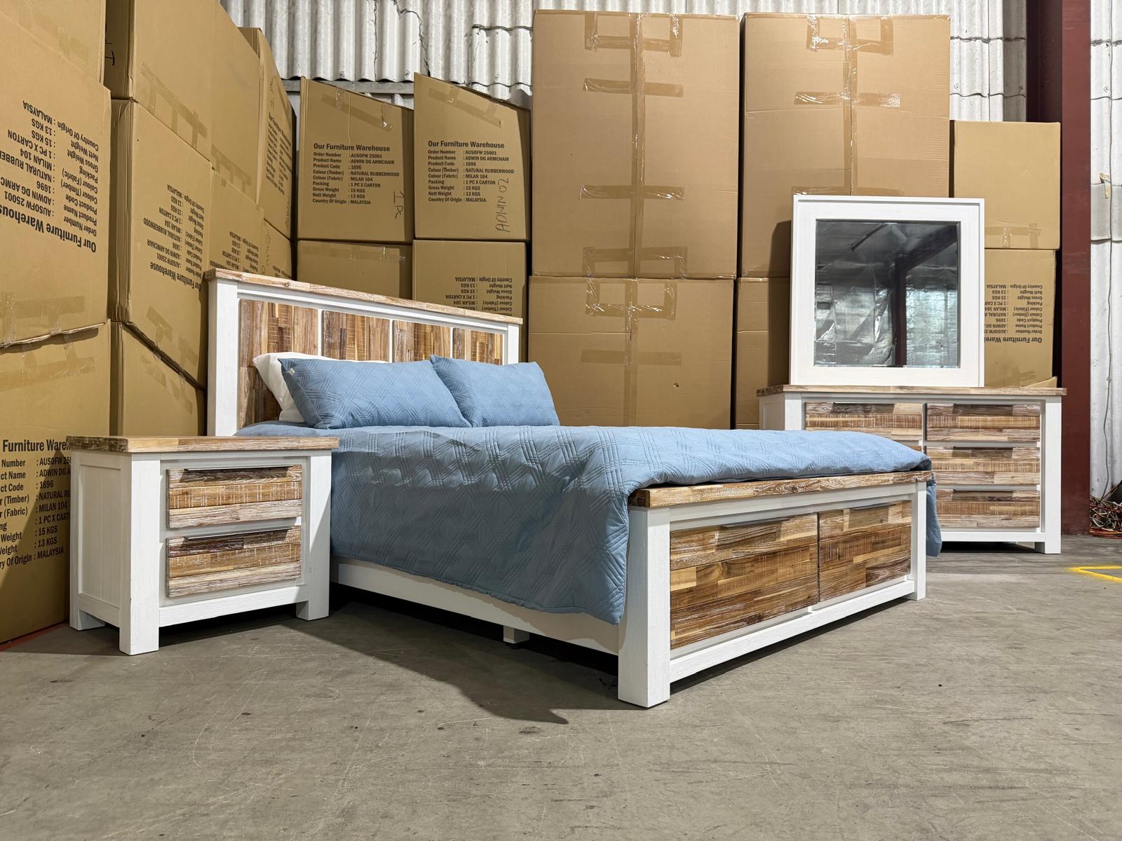Springbrook Bedroom Range 4 Piece Queen Bedroom Dresser Suite