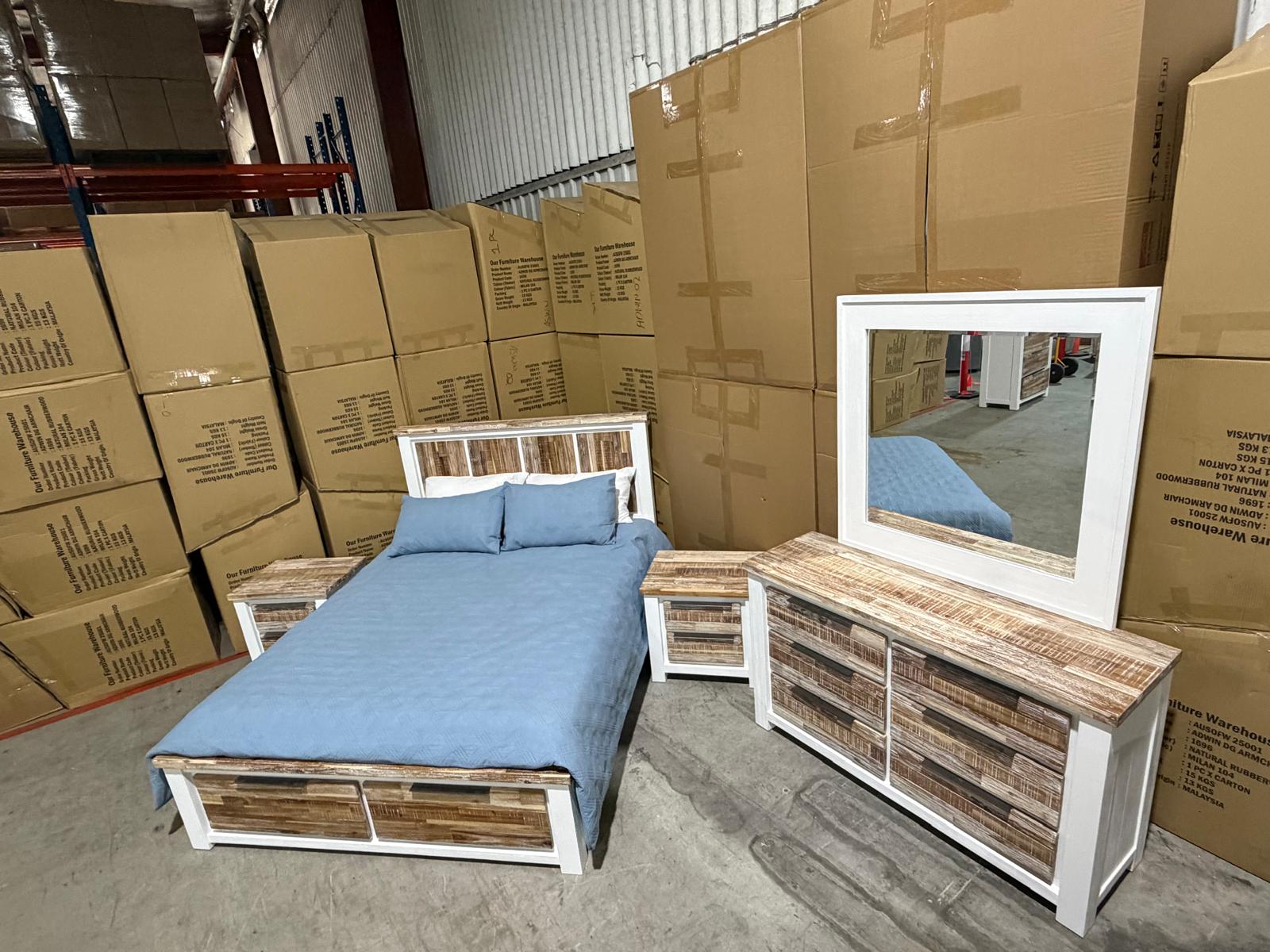 Springbrook Bedroom Range 4 Piece Queen Bedroom Dresser Suite