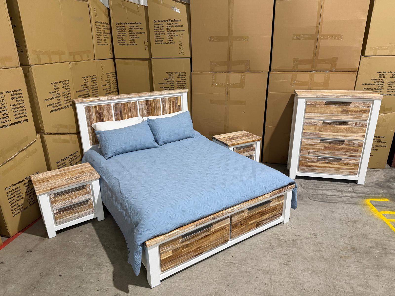 Springbrook 4 Pce Tallboy Queen Bedroom Suite
