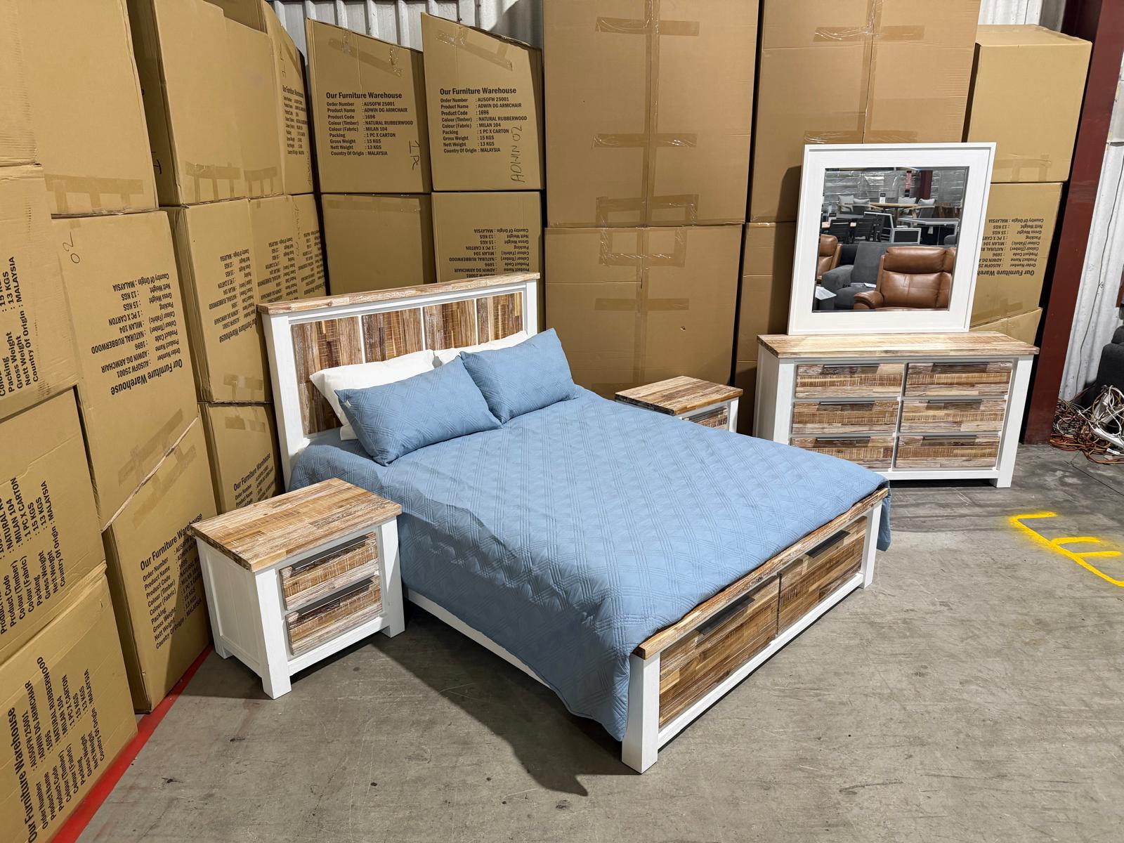 Springbrook Bedroom Range 4 Piece Queen Bedroom Dresser Suite