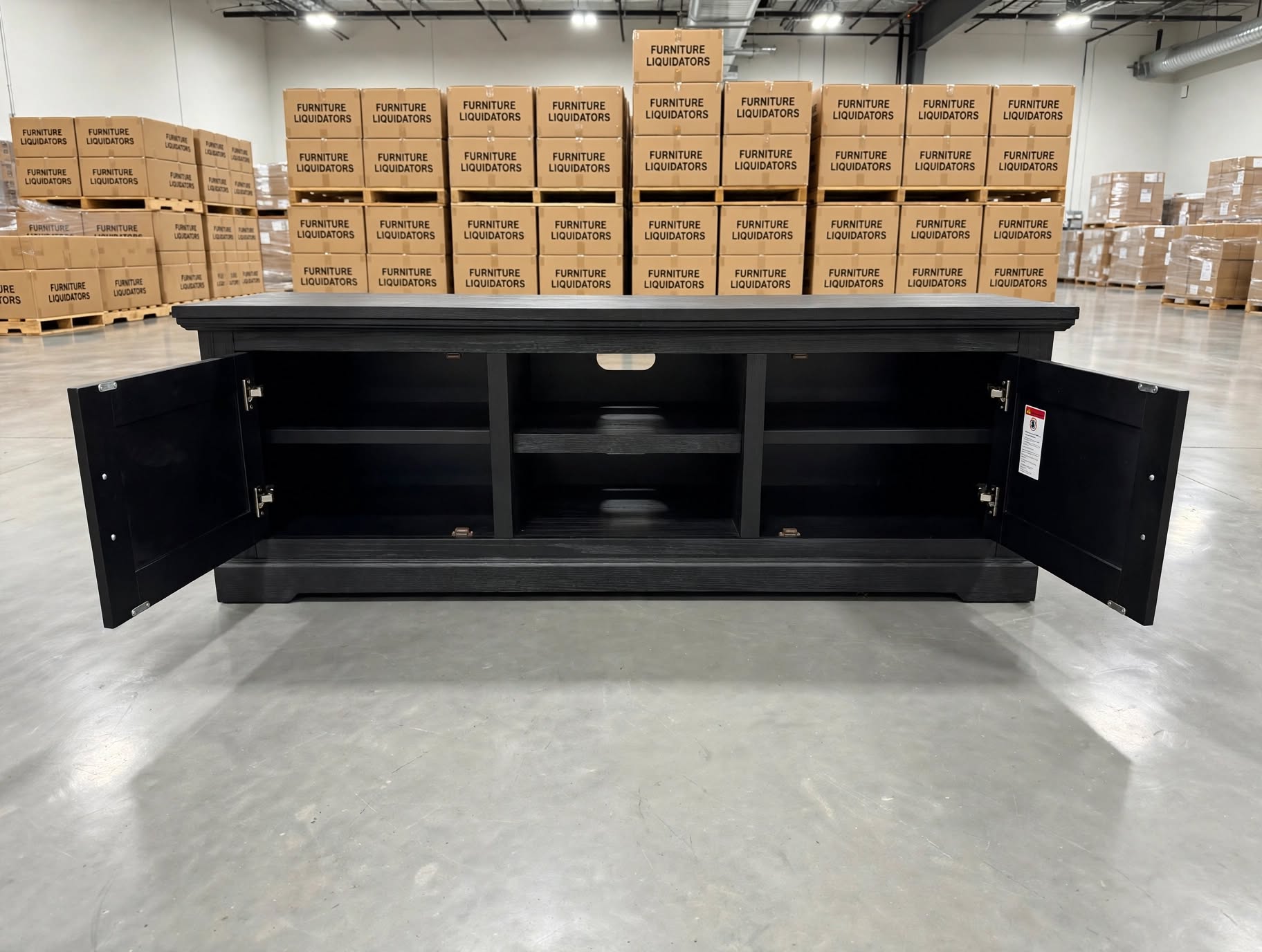 Dark Night TV Unit in Black Finish