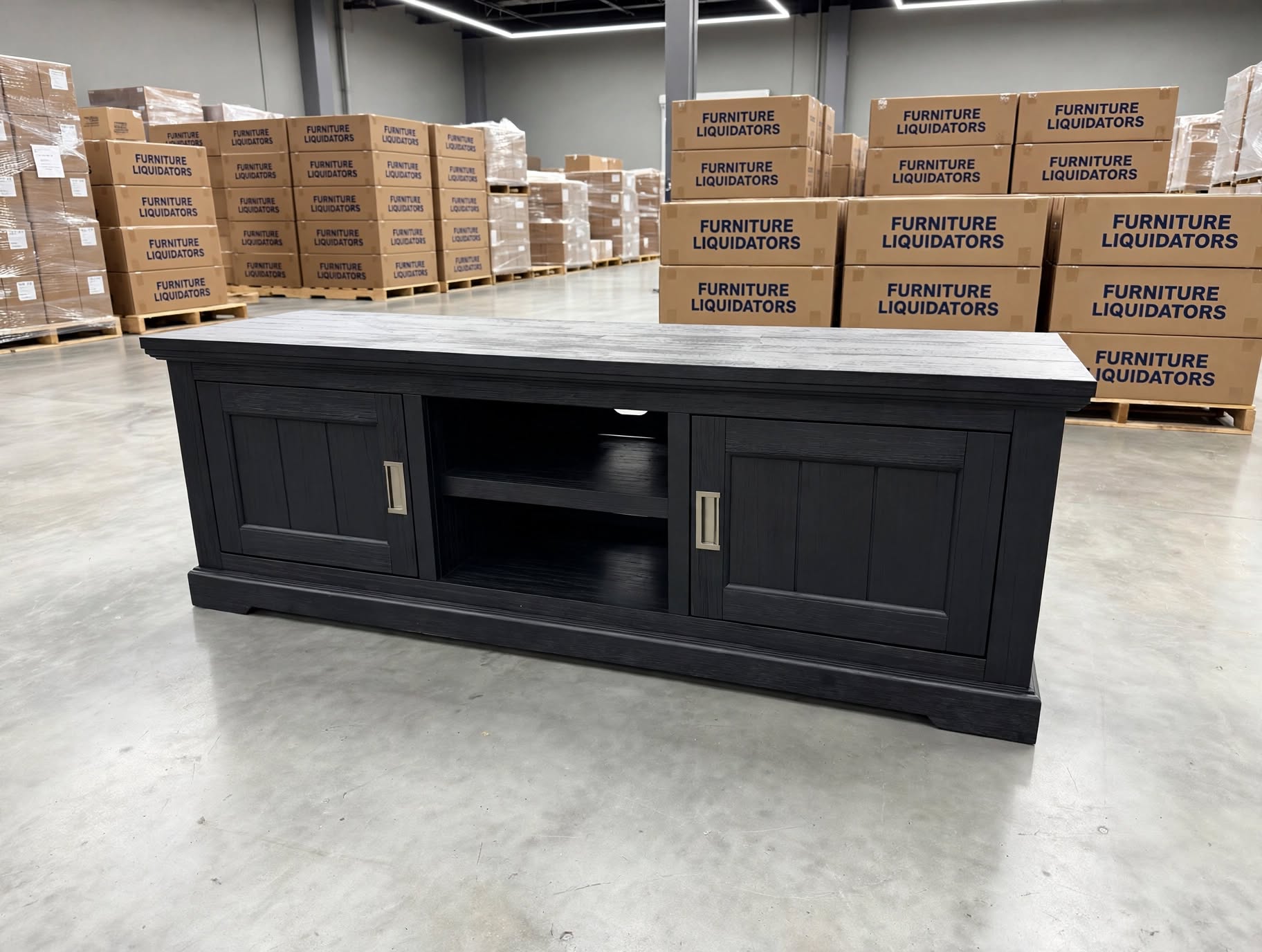 Dark Night TV Unit in Black Finish
