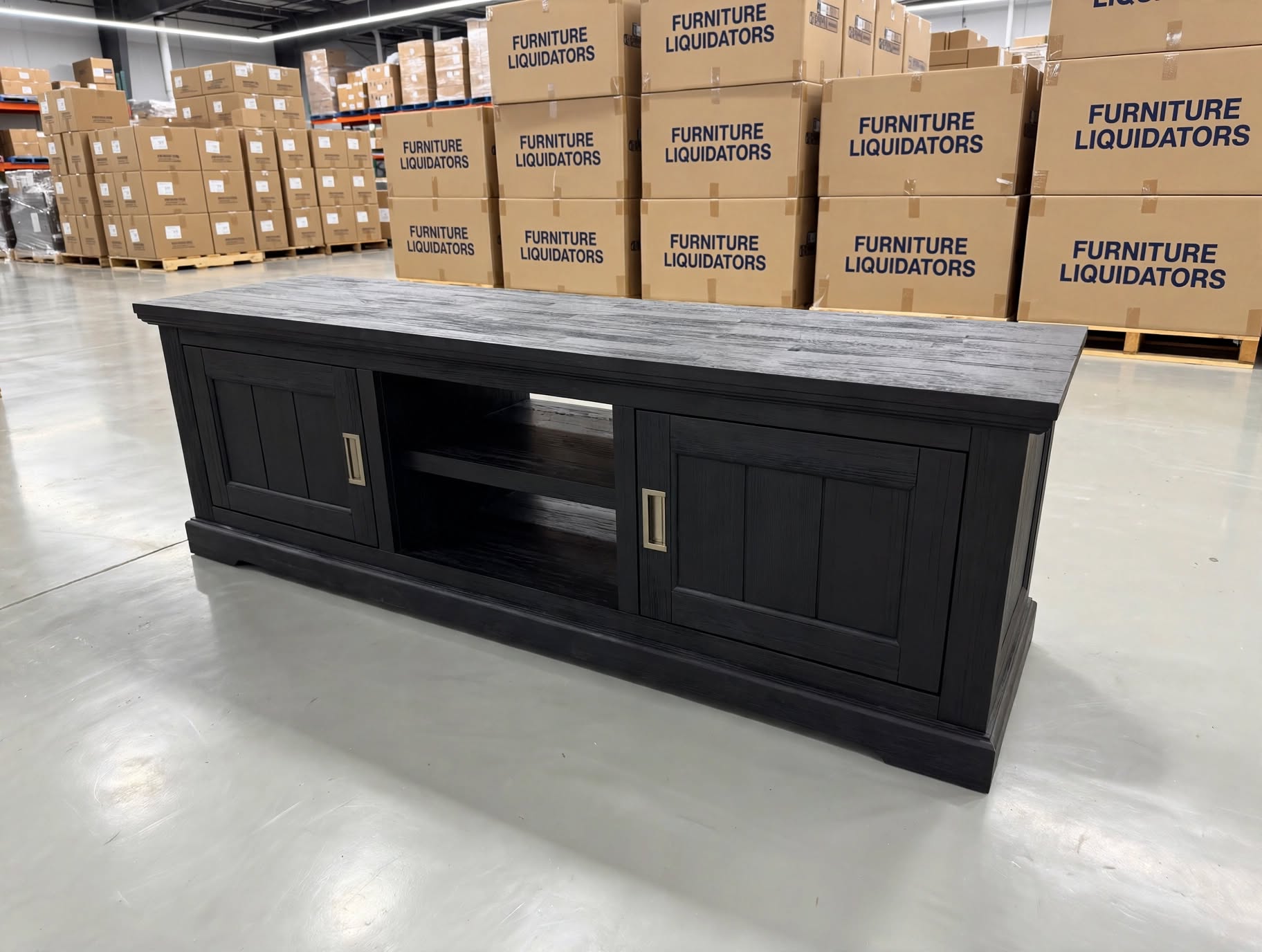 Dark Night TV Unit in Black Finish