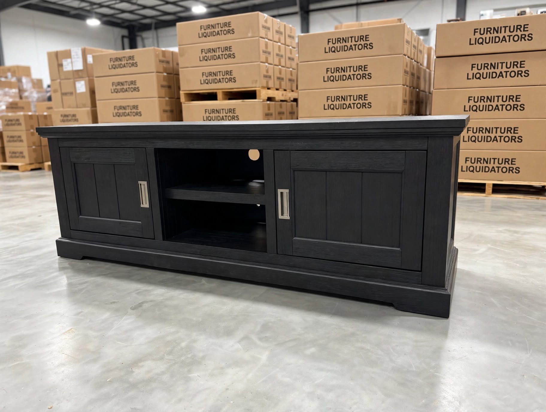 Dark Night TV Unit in Black Finish