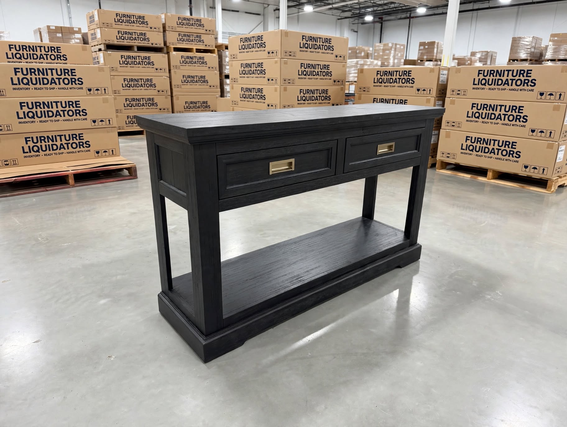 Dark Night Hall Table In Black