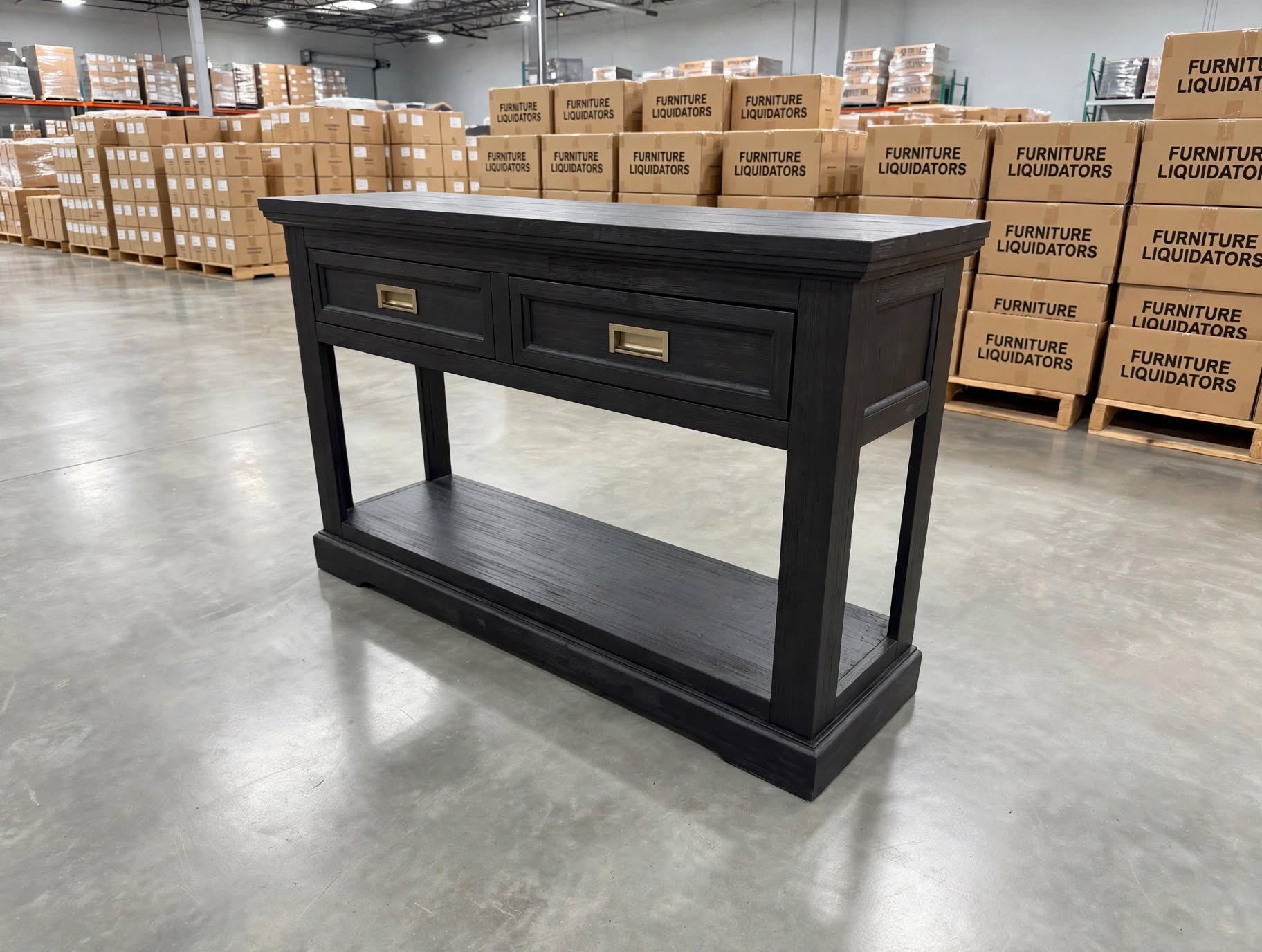 Dark Night Hall Table In Black