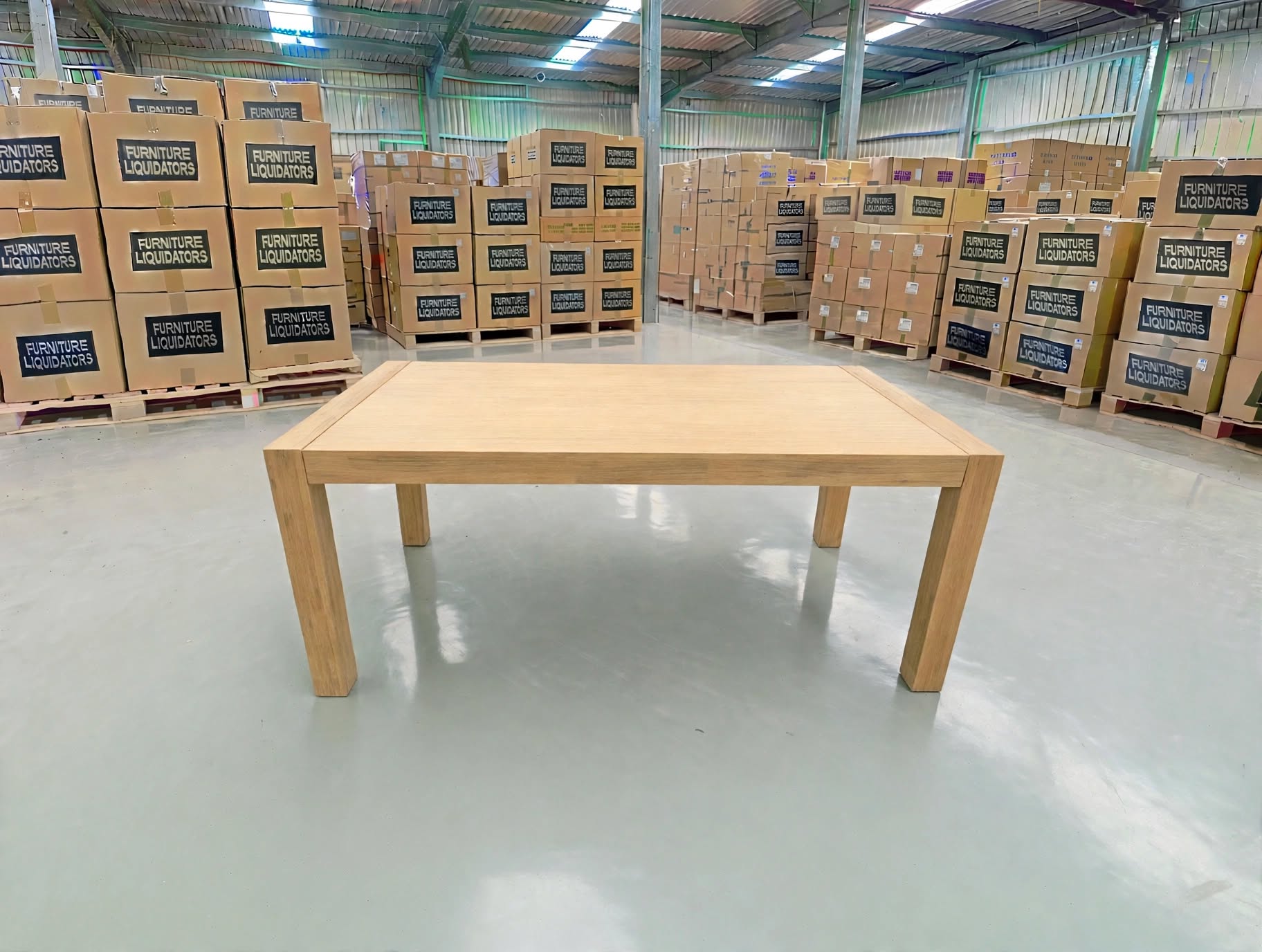 Beachport 1800 dining Table In Wire Brush Finish