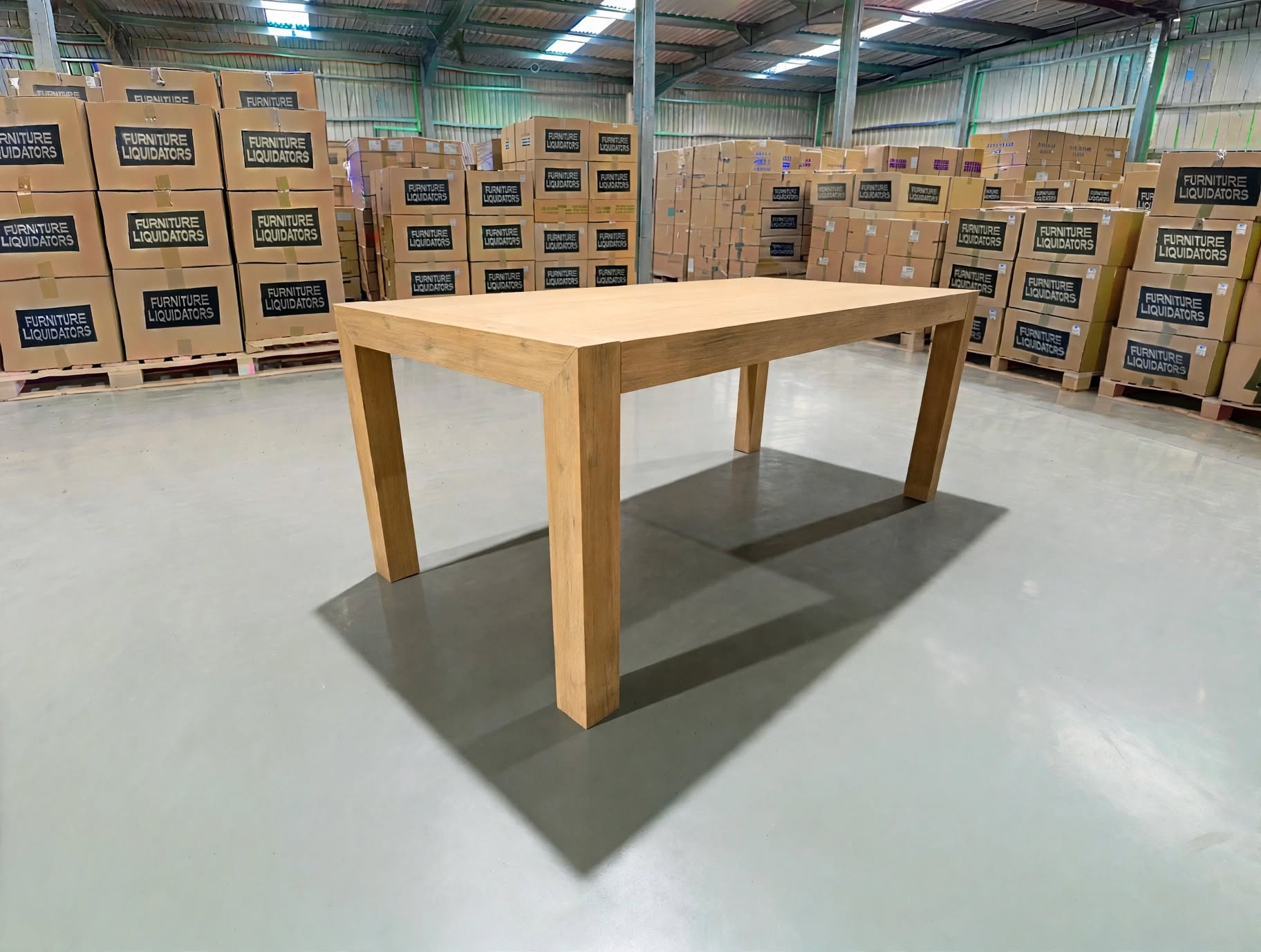Beachport 1800 dining Table In Wire Brush Finish