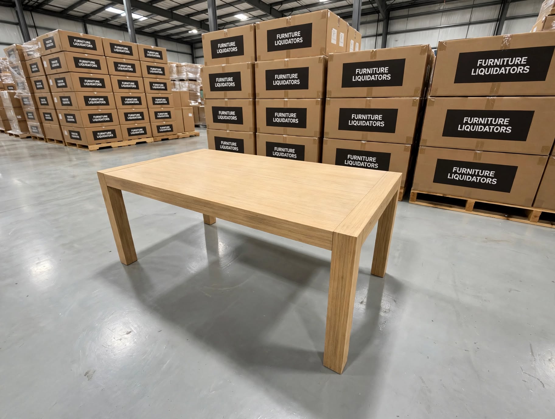 Beachport 1800 dining Table In Wire Brush Finish