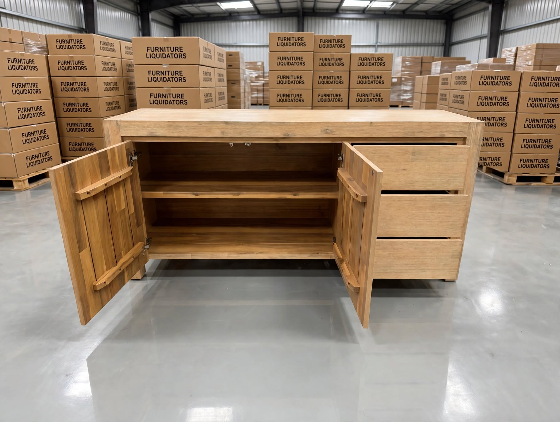 Beachport Buffet In Wire Brush Finish