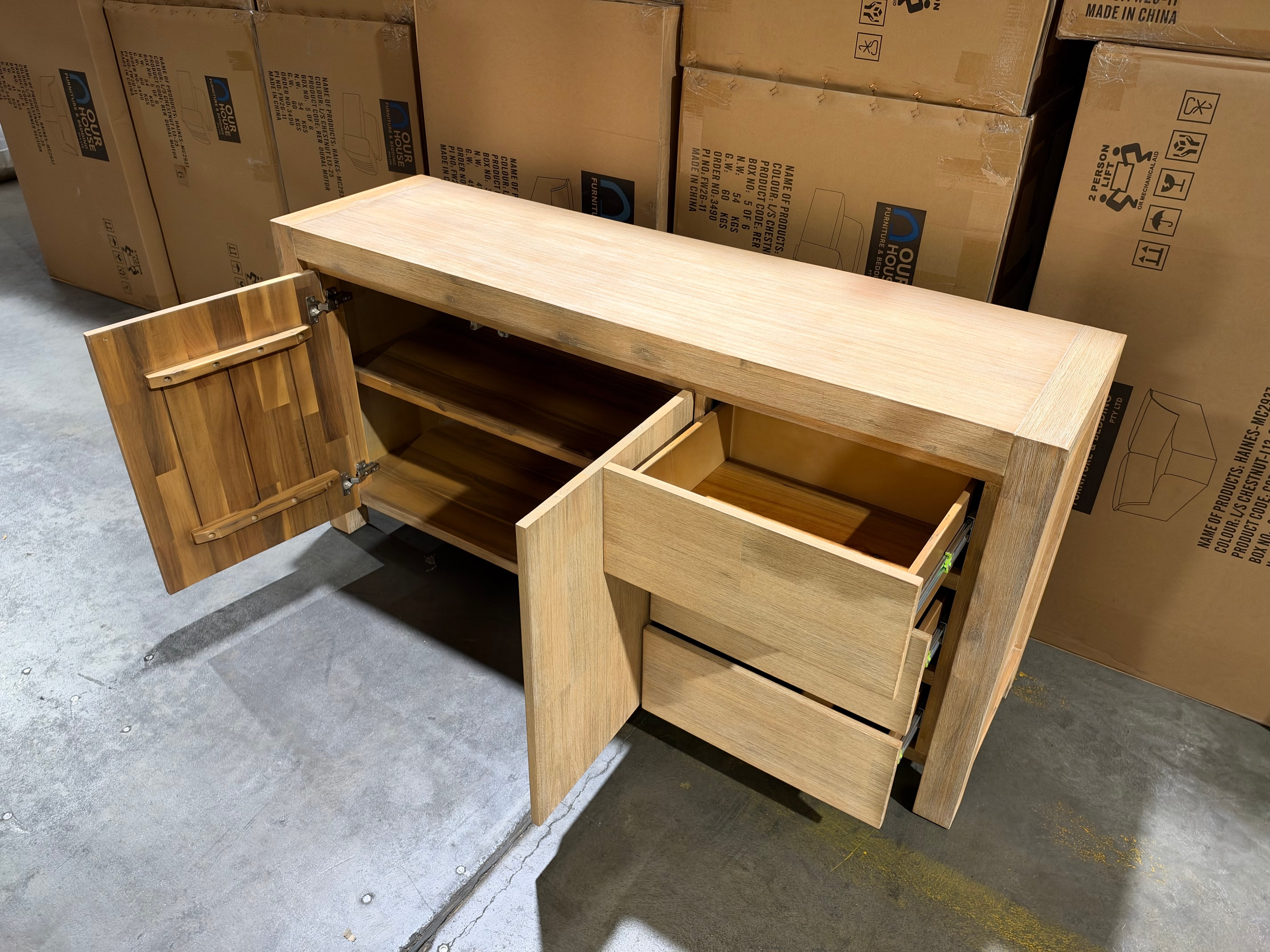 Beachport Buffet In Wire Brush Finish