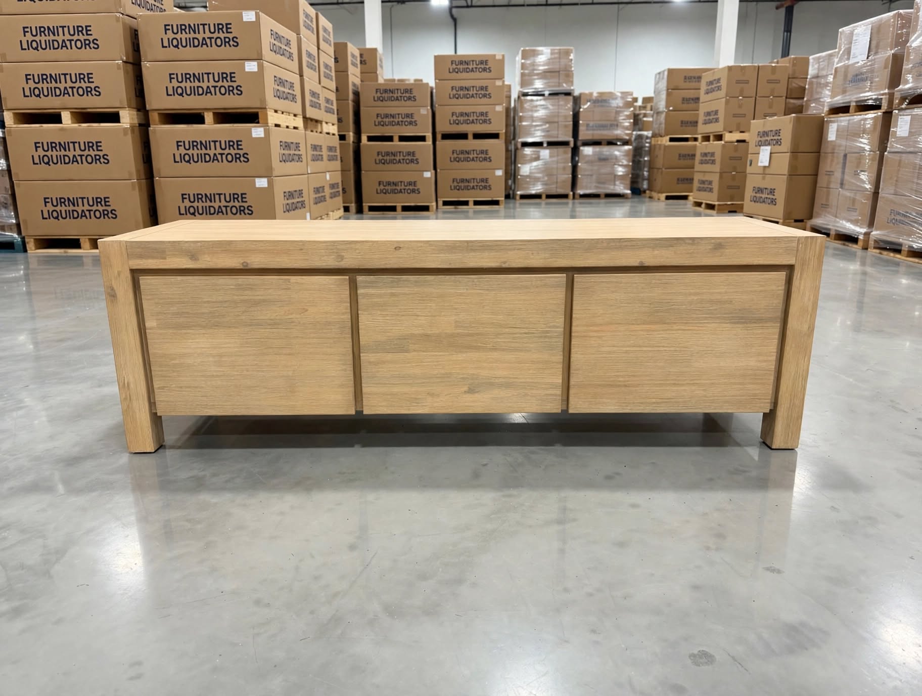 Beachport TV Unit In Wire Brush Finish