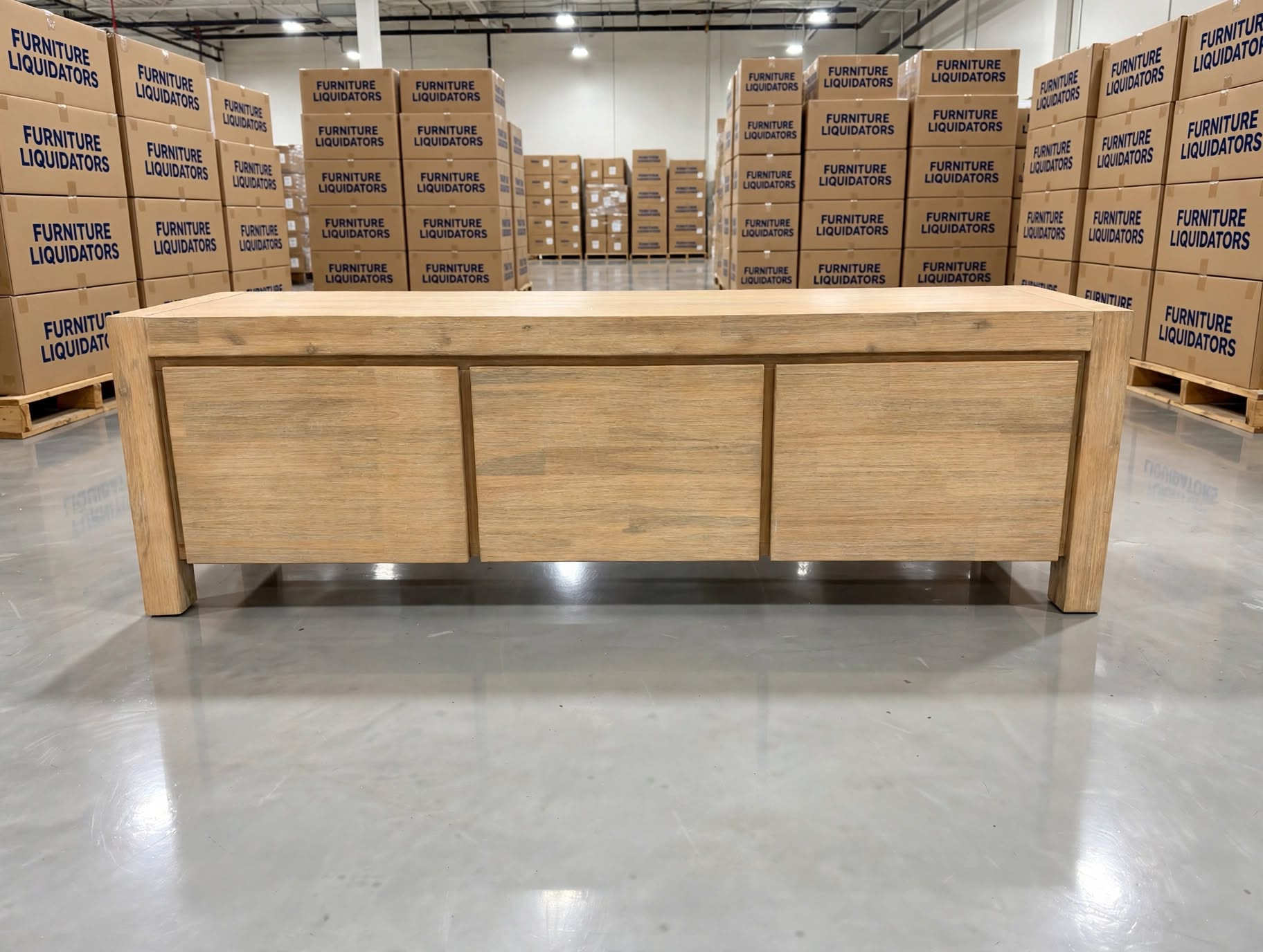 Beachport TV Unit In Wire Brush Finish
