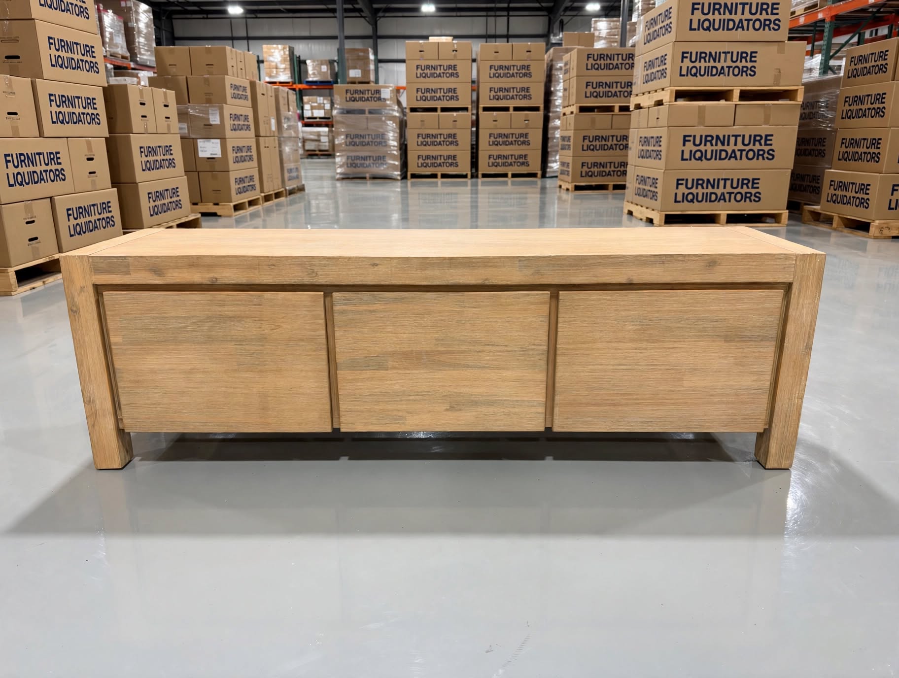 Beachport TV Unit In Wire Brush Finish