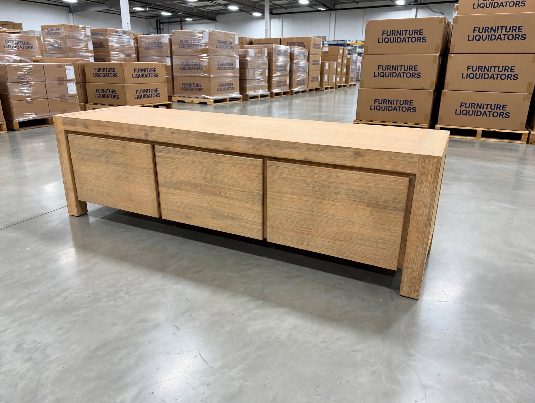 Beachport TV Unit In Wire Brush Finish