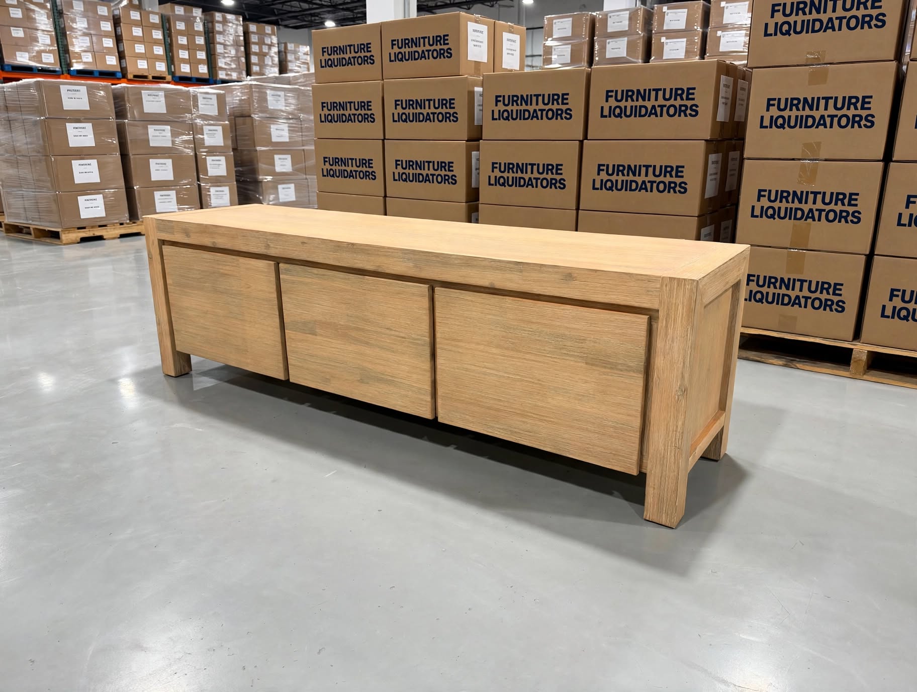Beachport TV Unit In Wire Brush Finish