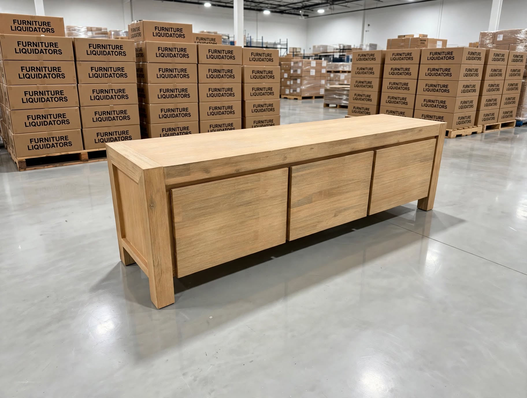 Beachport TV Unit In Wire Brush Finish