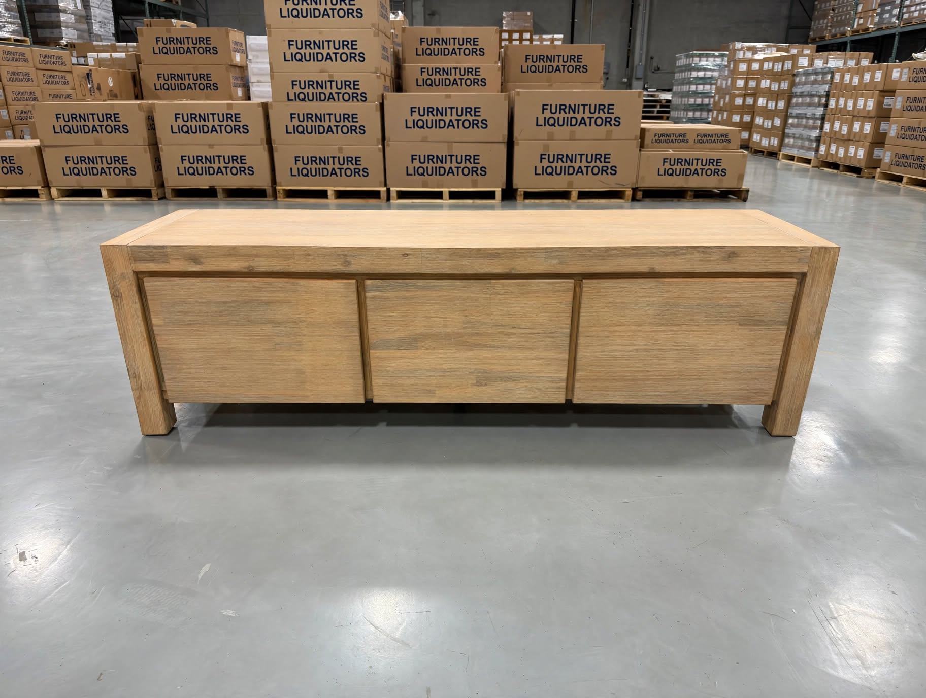 Beachport TV Unit In Wire Brush Finish