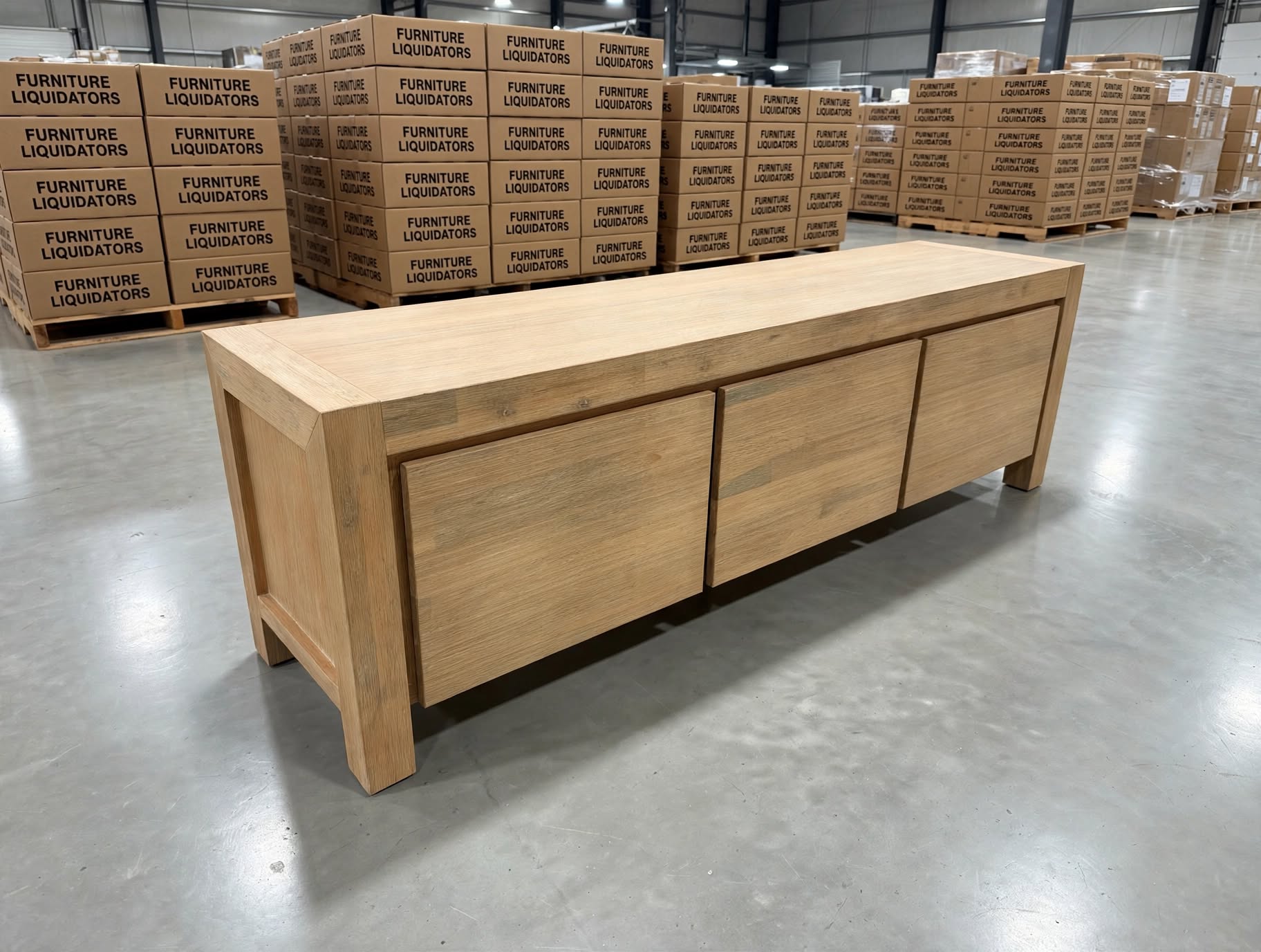 Beachport TV Unit In Wire Brush Finish