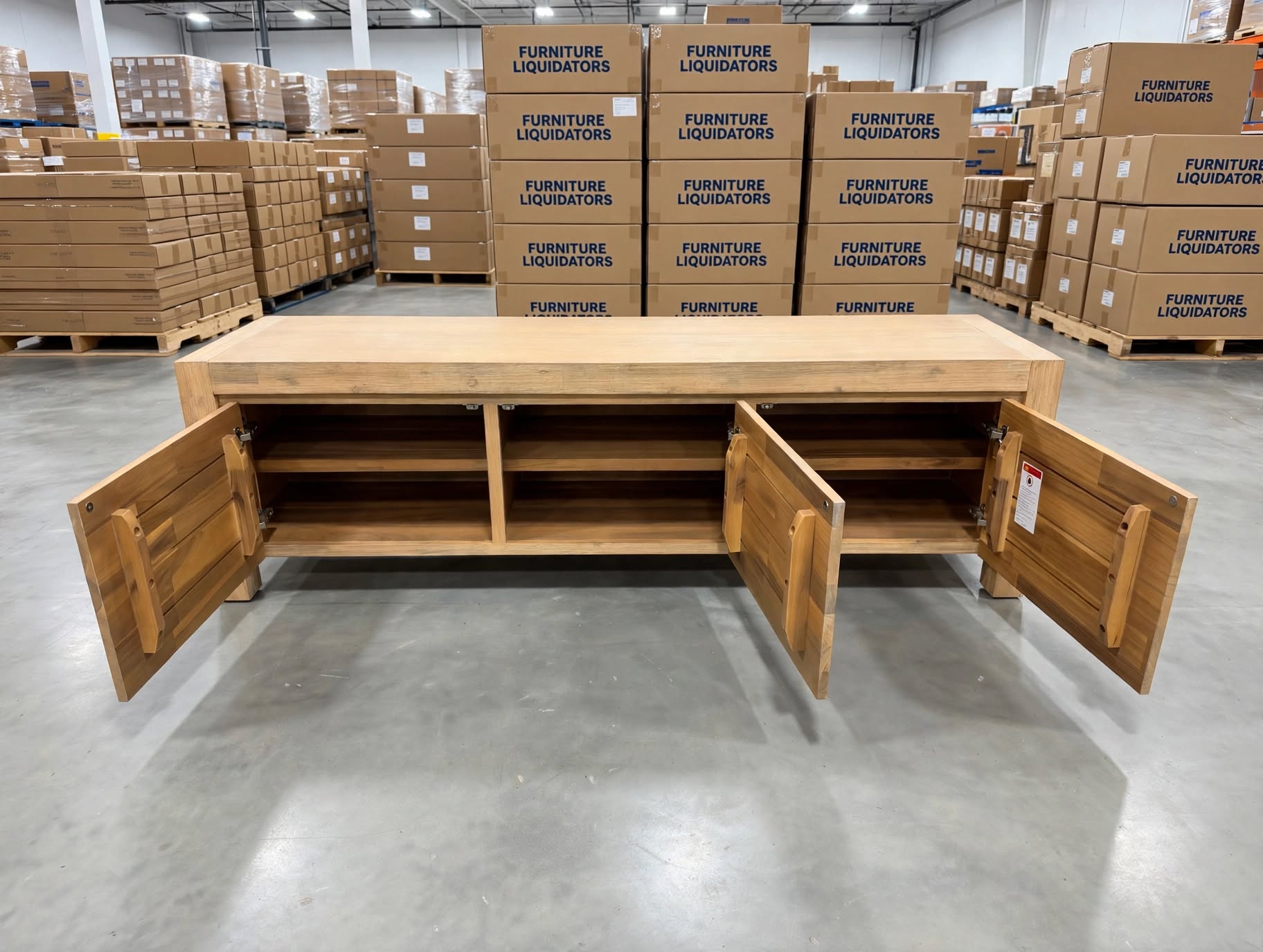 Beachport TV Unit In Wire Brush Finish
