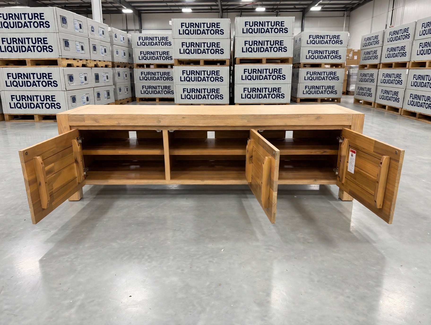 Beachport TV Unit In Wire Brush Finish