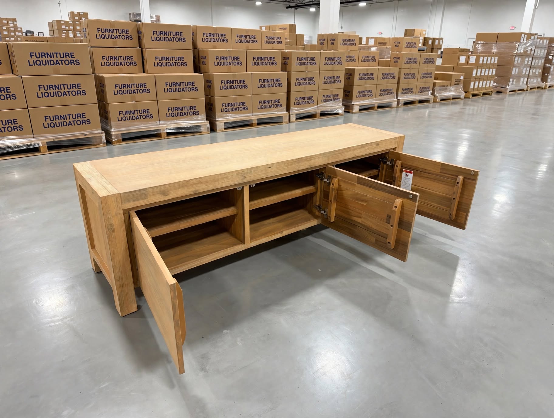 Beachport TV Unit In Wire Brush Finish