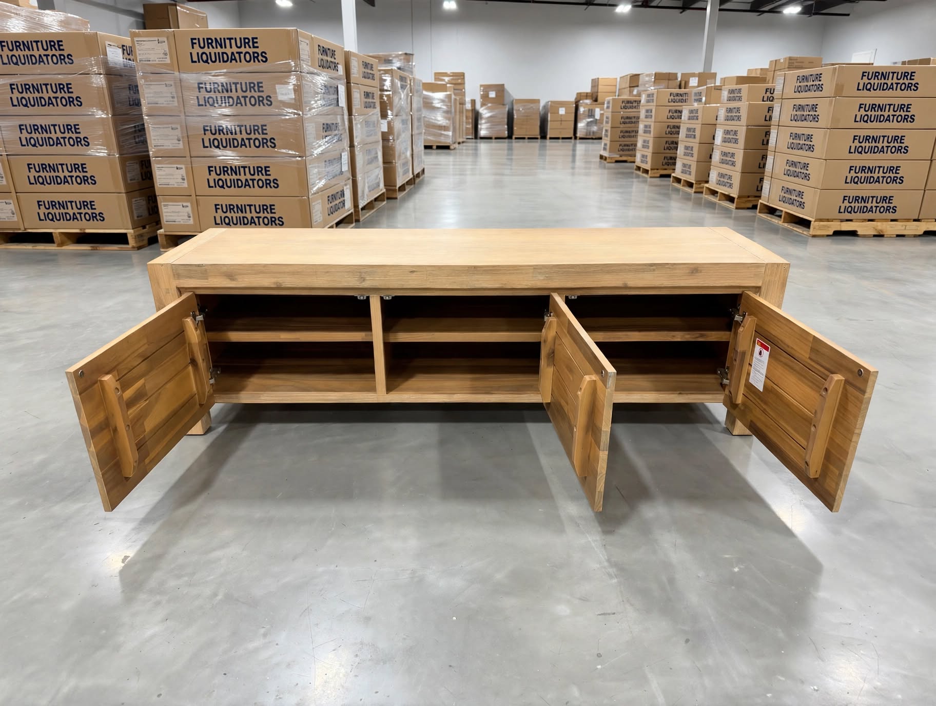 Beachport TV Unit In Wire Brush Finish