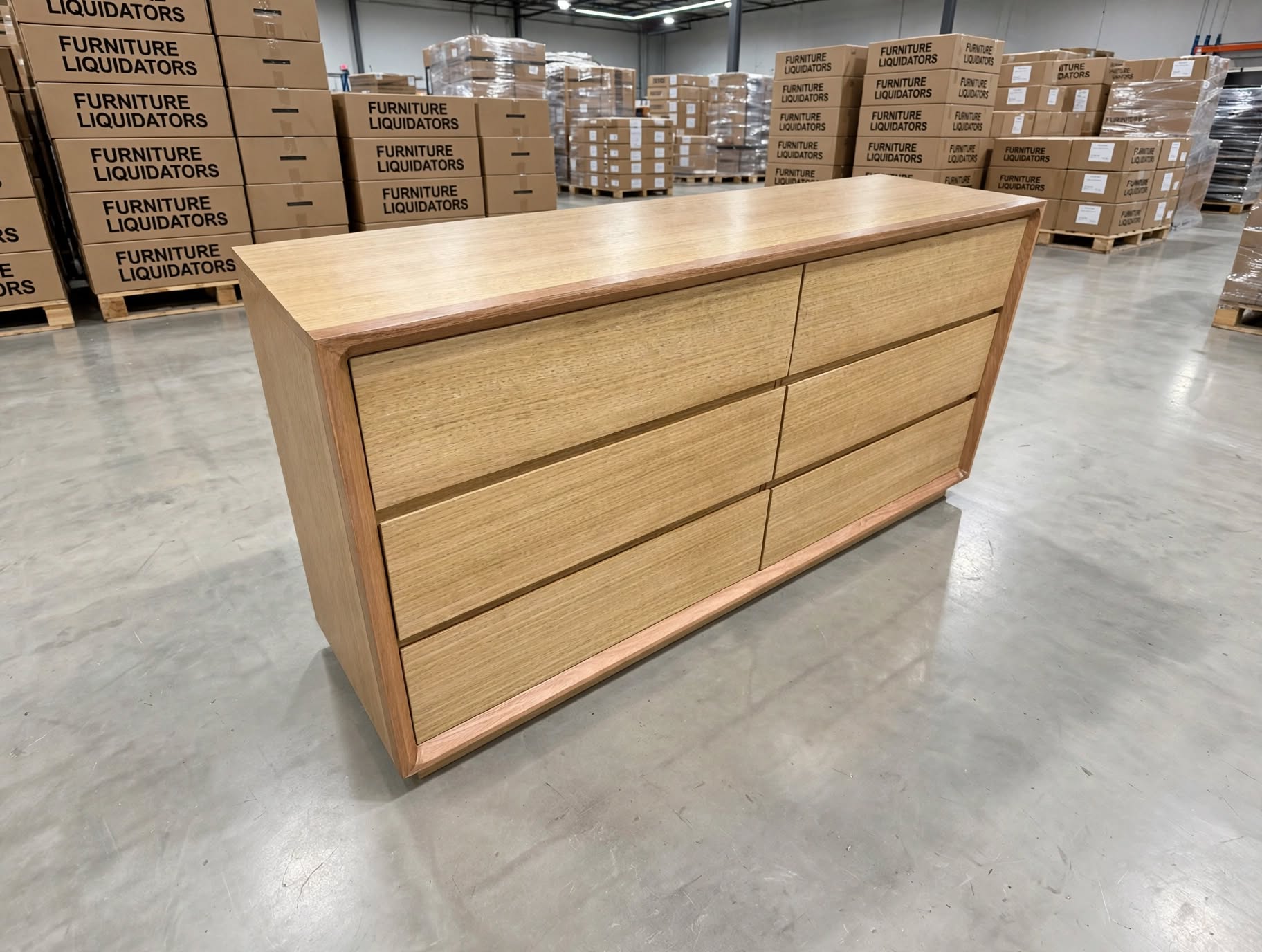 Nashville 6 Drawer Dresser In Tassie Oak