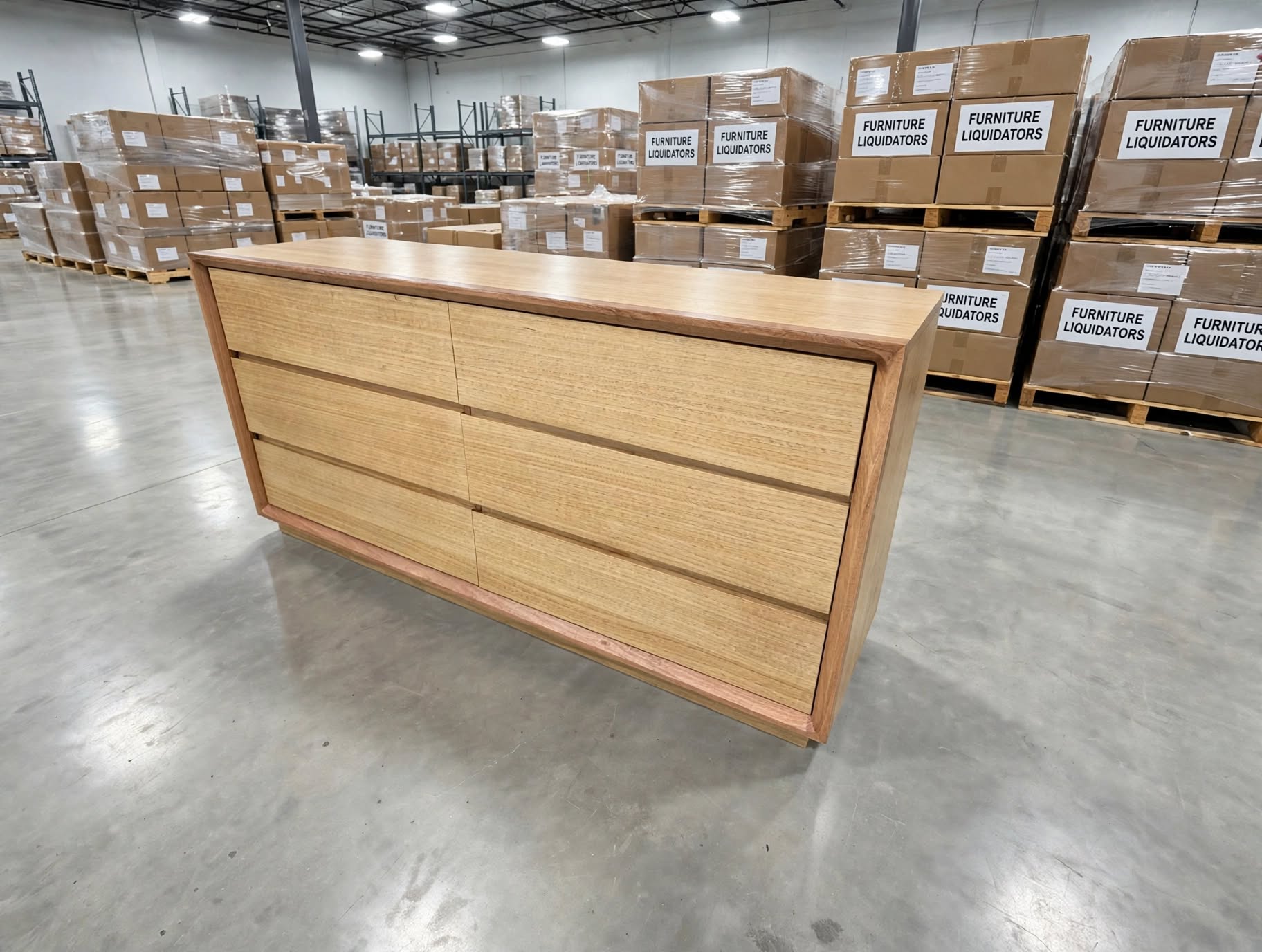 Nashville 6 Drawer Dresser In Tassie Oak