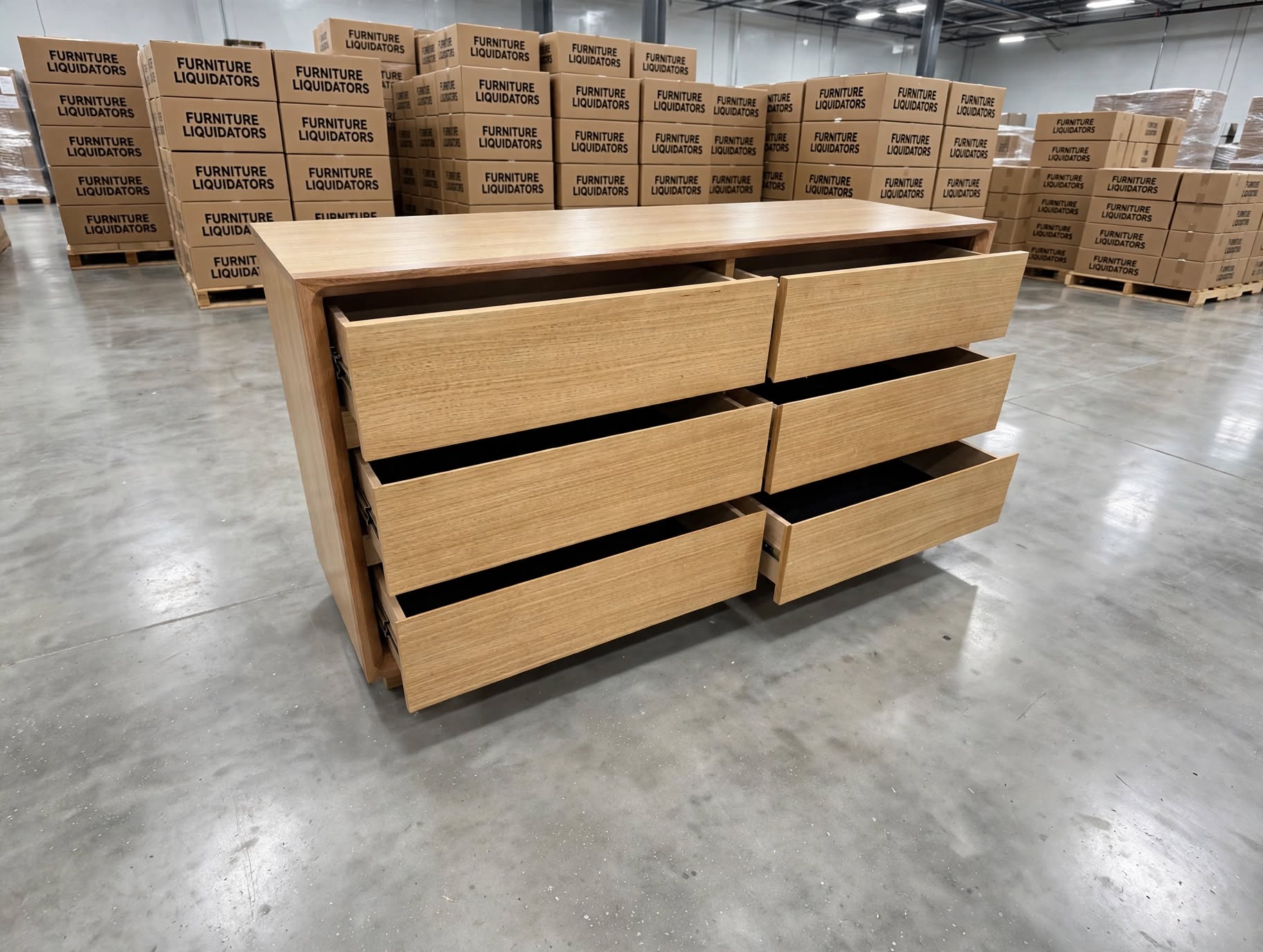 Nashville 6 Drawer Dresser In Tassie Oak