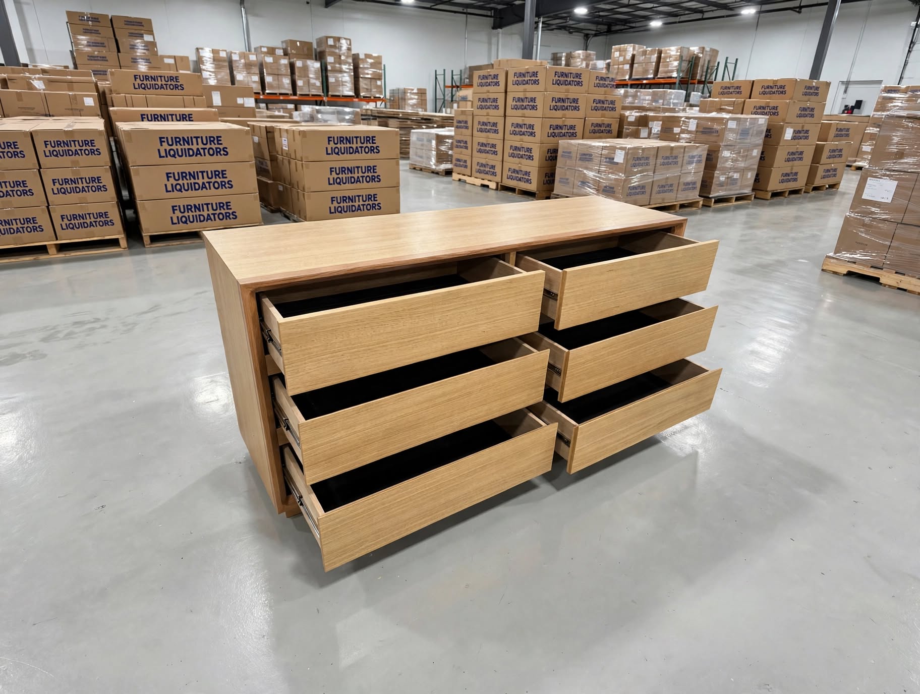 Nashville 6 Drawer Dresser In Tassie Oak