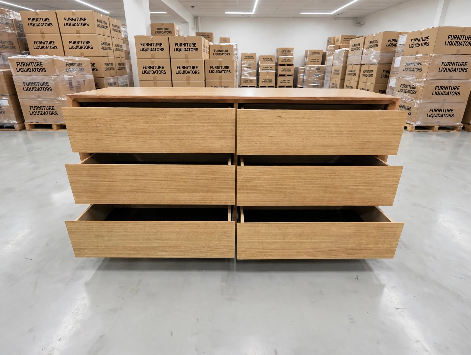 Nashville 6 Drawer Dresser In Tassie Oak