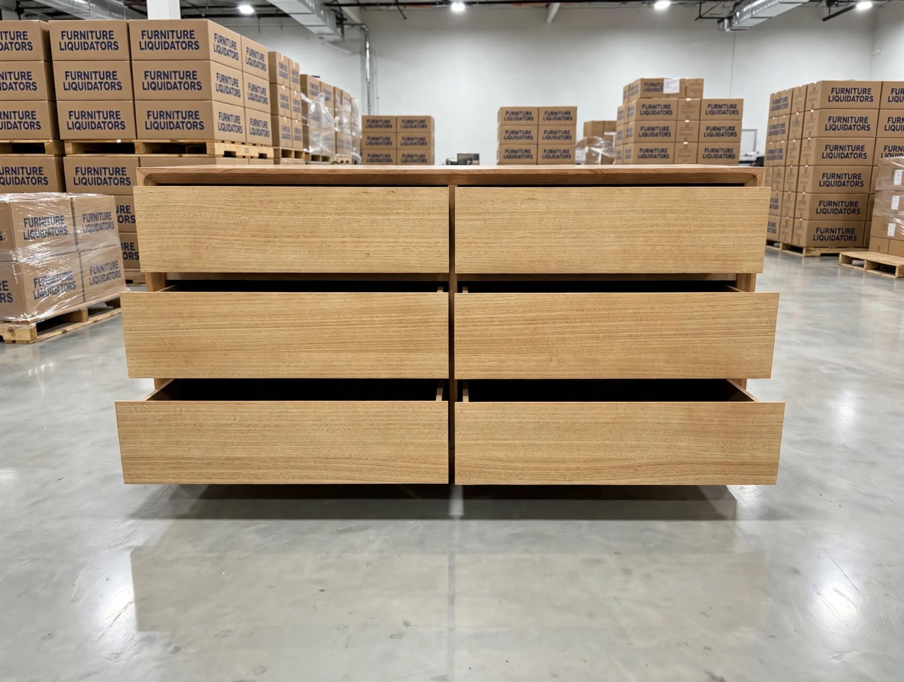 Nashville 6 Drawer Dresser In Tassie Oak
