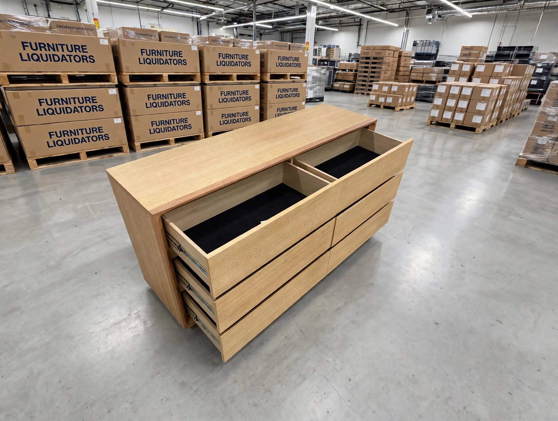 Nashville 6 Drawer Dresser In Tassie Oak