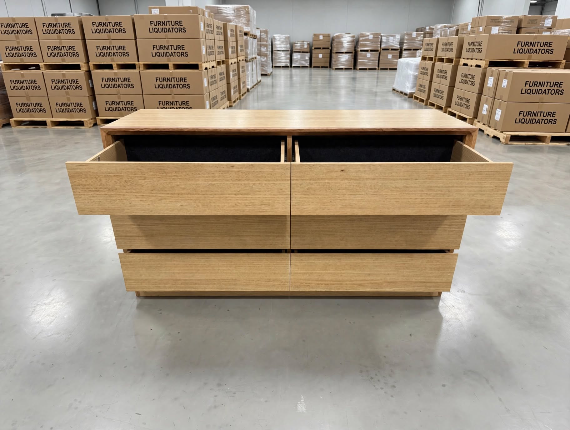 Nashville 6 Drawer Dresser In Tassie Oak