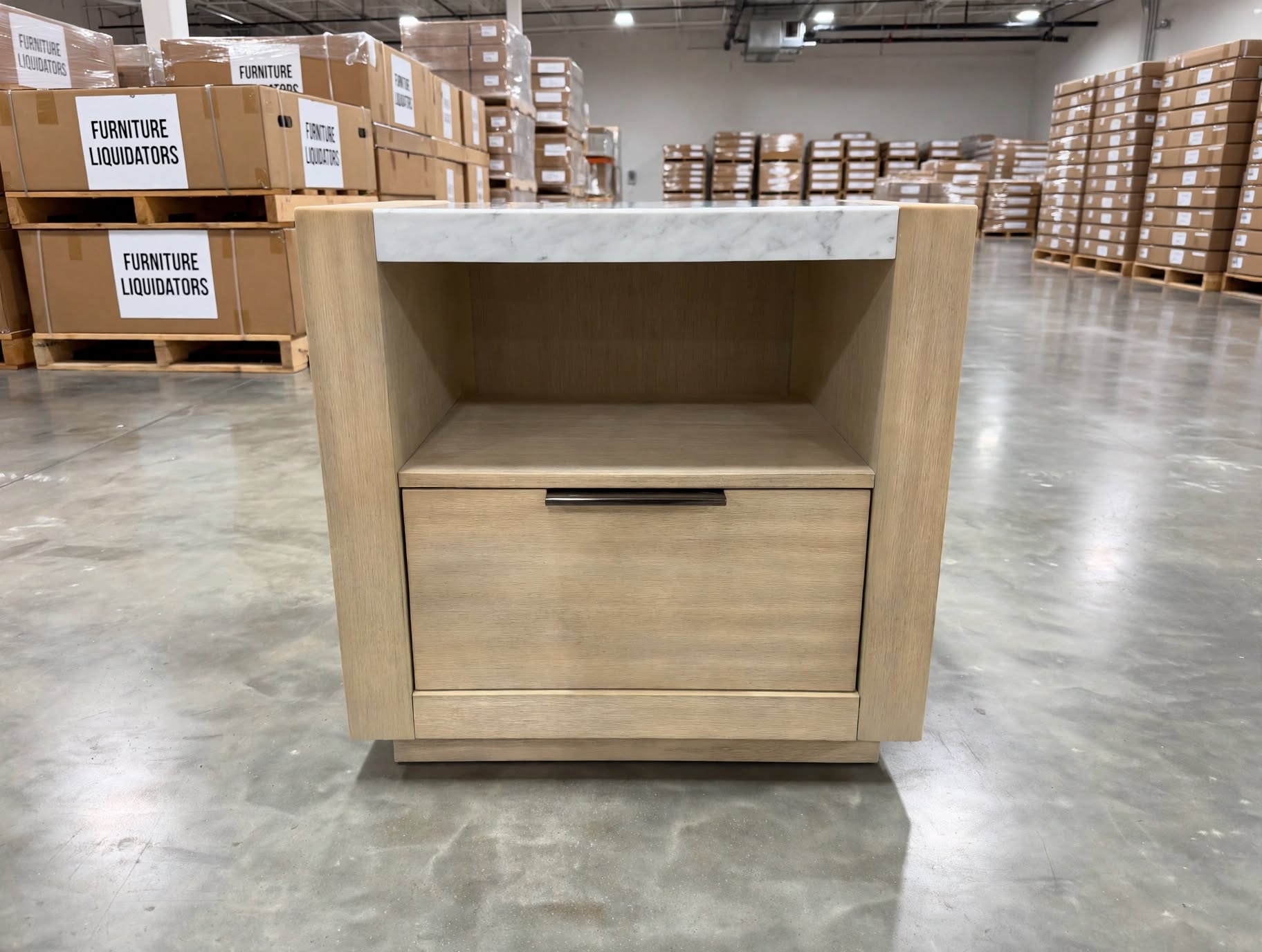Lennox Bed Side Chest With Marble Top