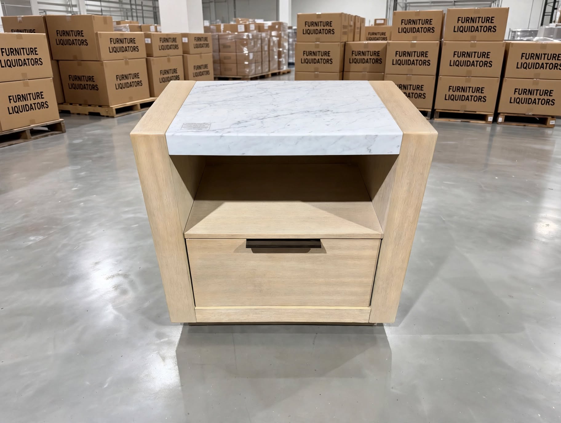 Lennox Bed Side Chest With Marble Top