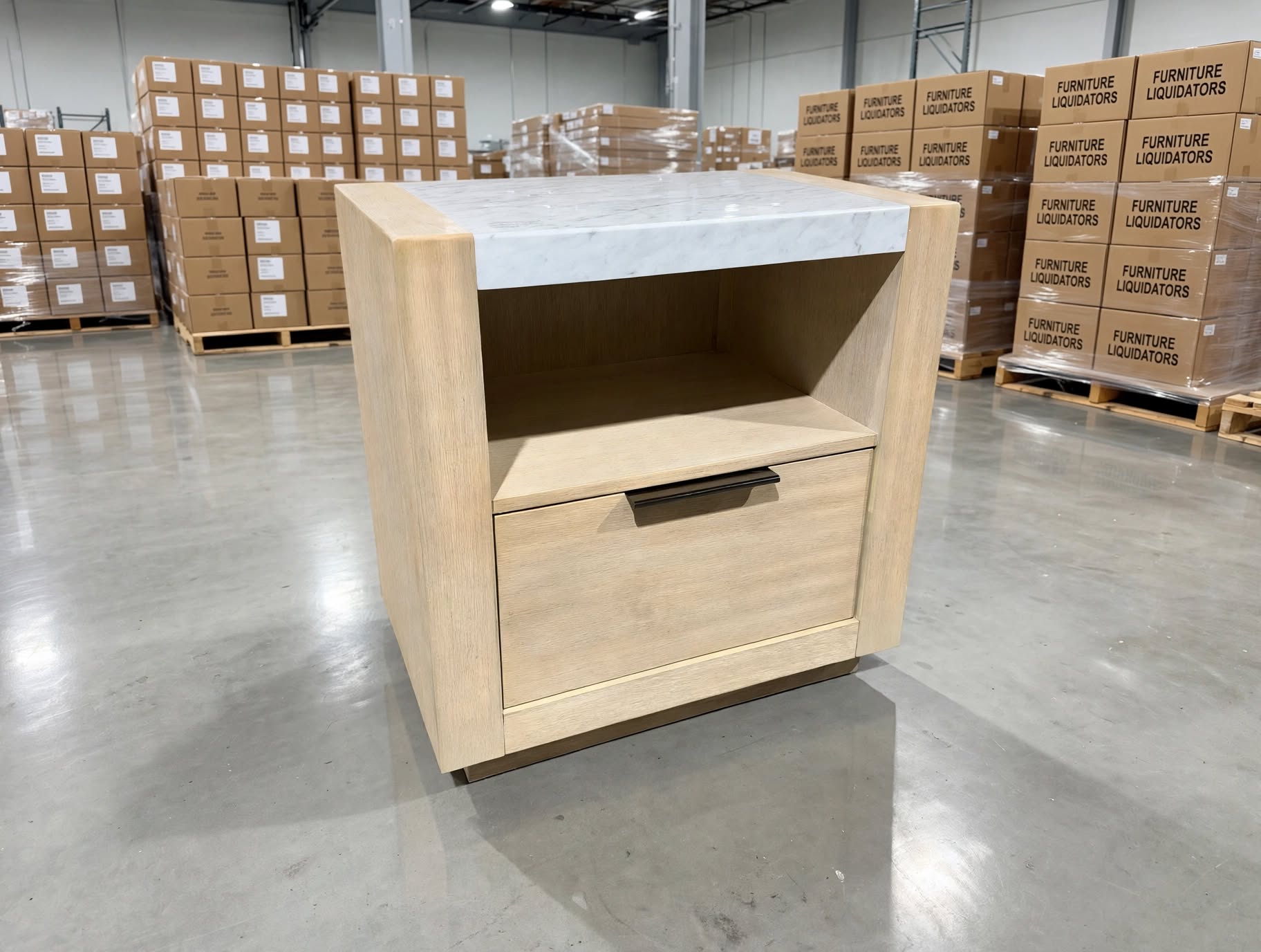 Lennox Bed Side Chest With Marble Top