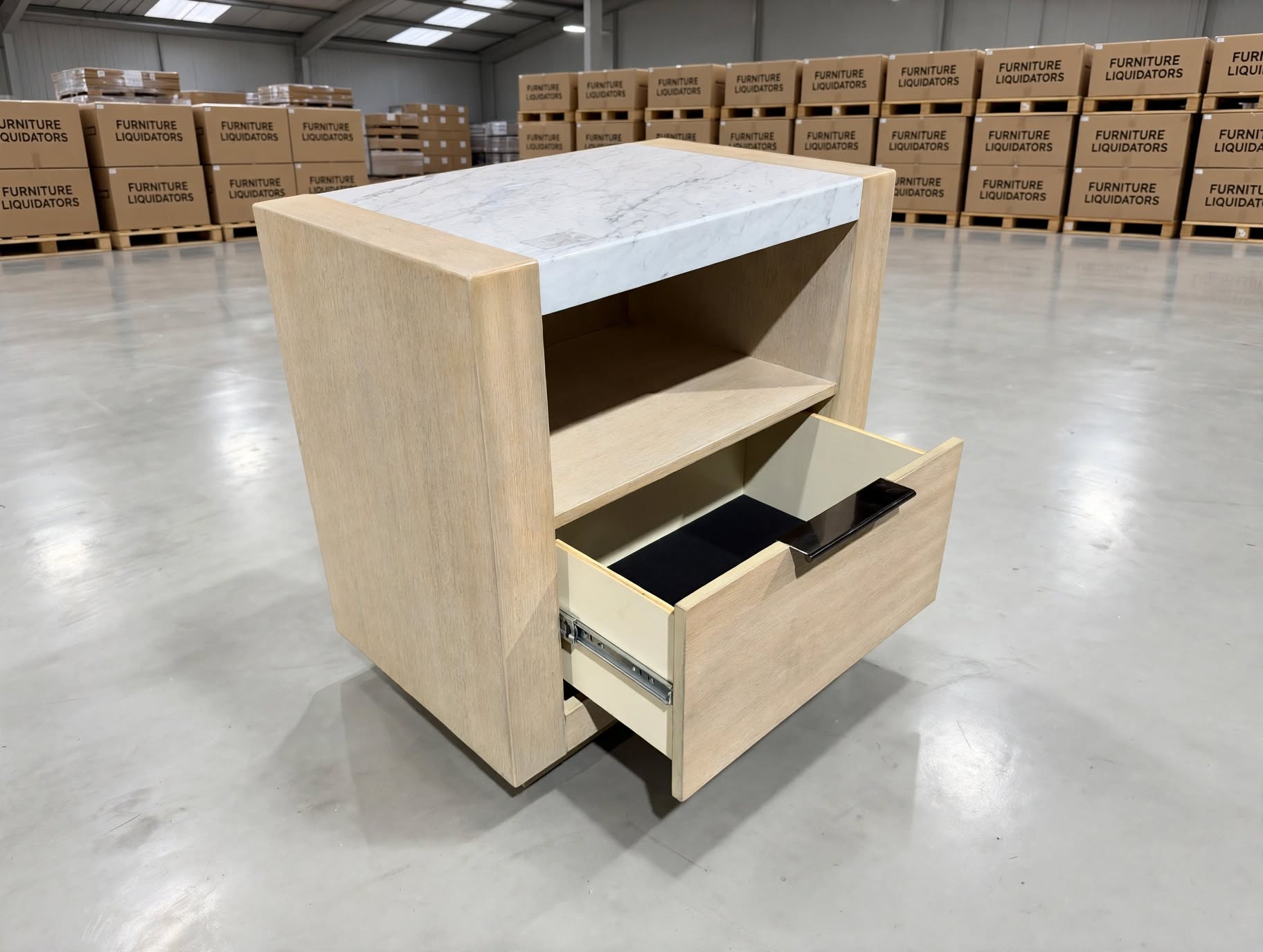Lennox Bed Side Chest With Marble Top