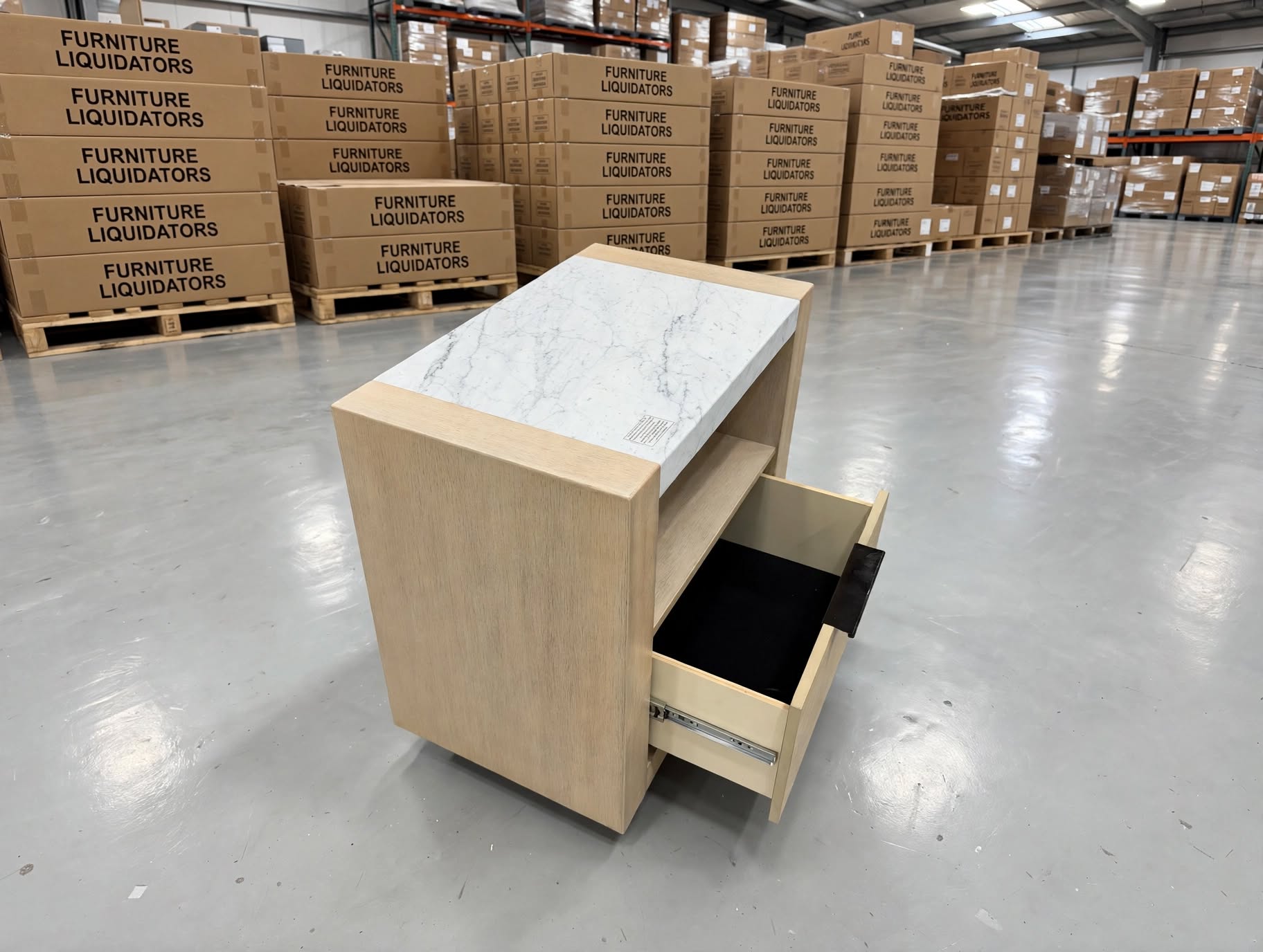 Lennox Bed Side Chest With Marble Top