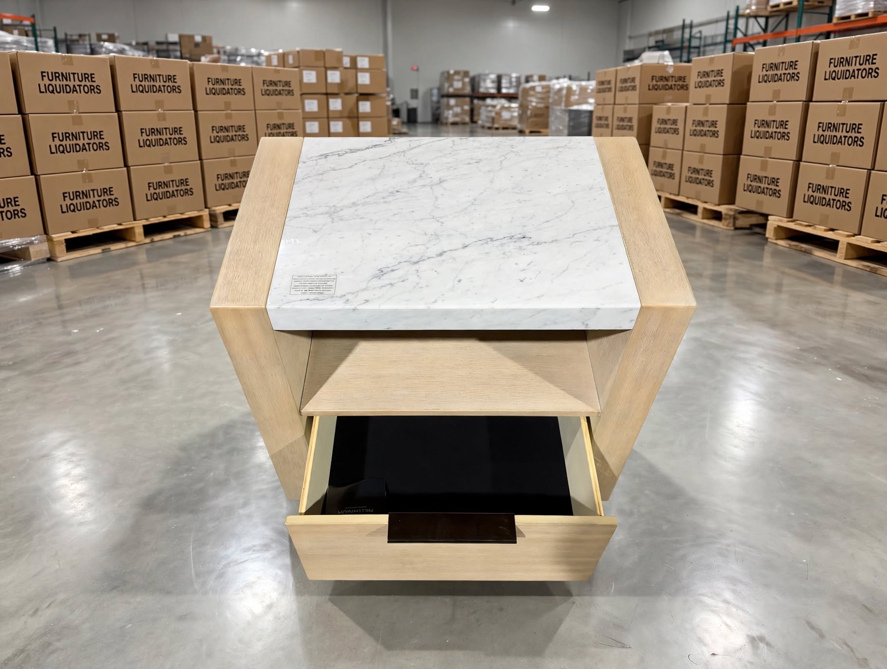 Lennox Bed Side Chest With Marble Top