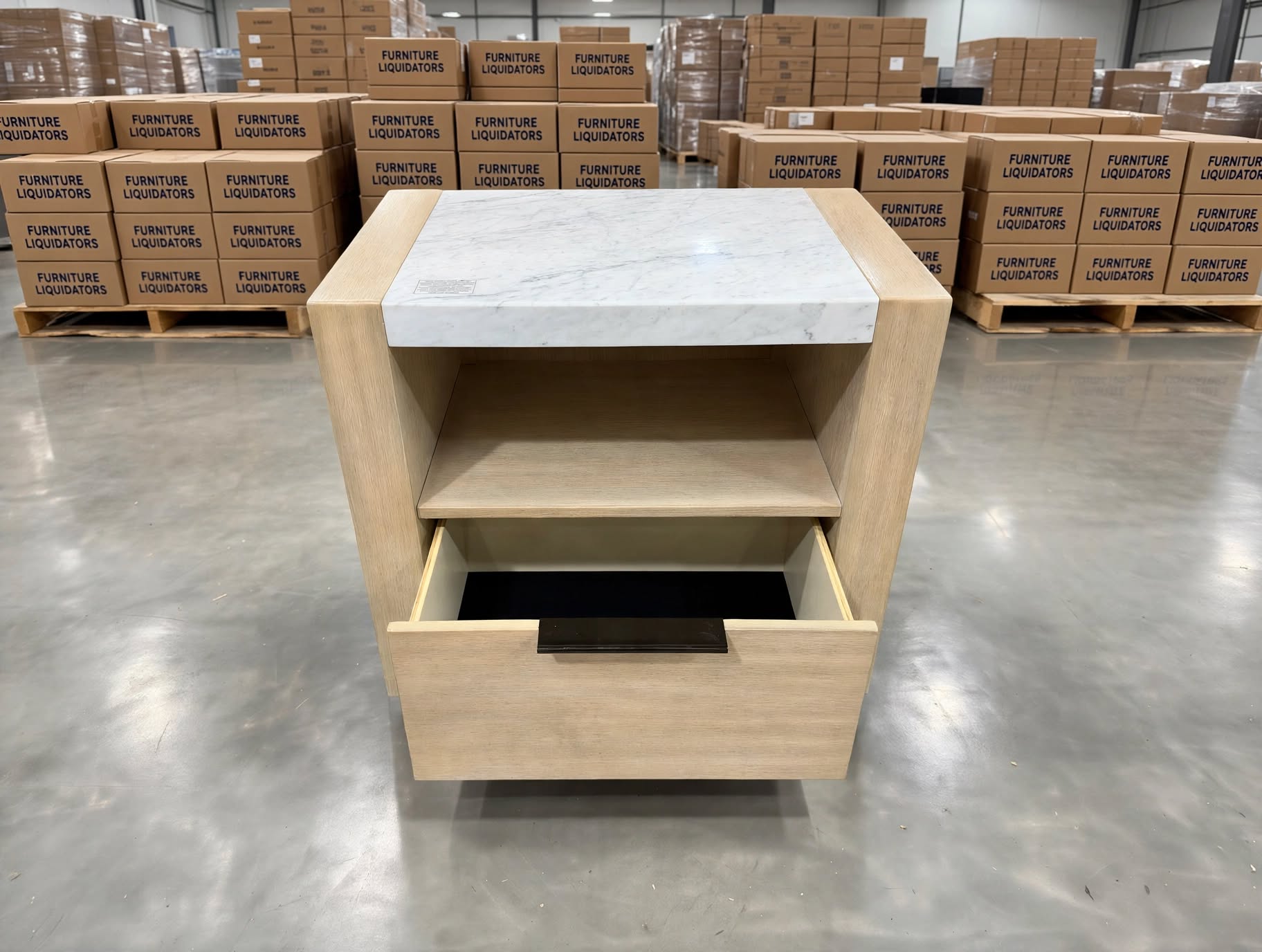 Lennox Bed Side Chest With Marble Top