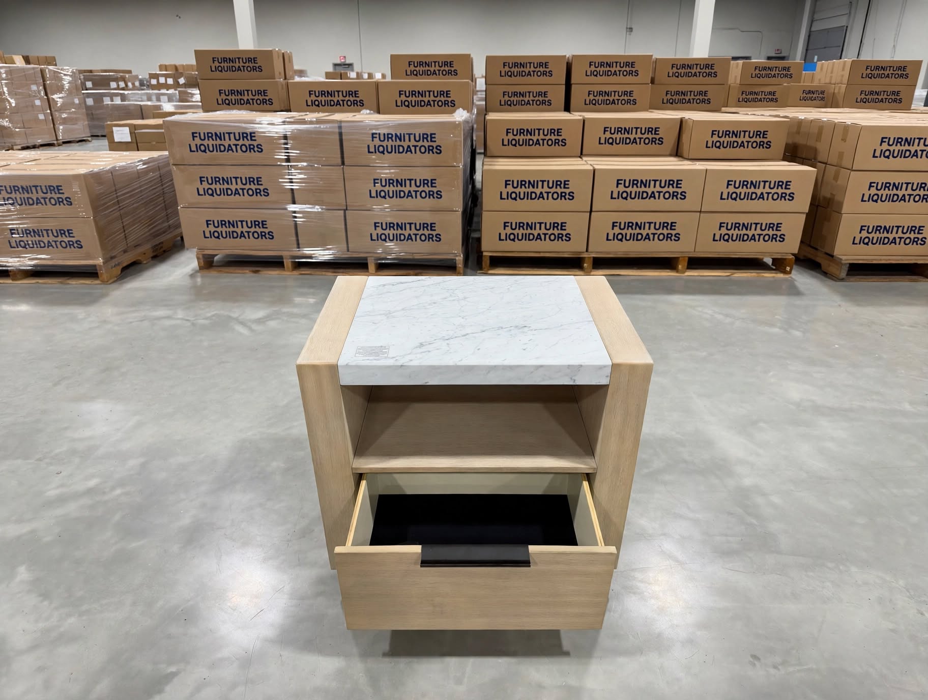 Lennox Bed Side Chest With Marble Top