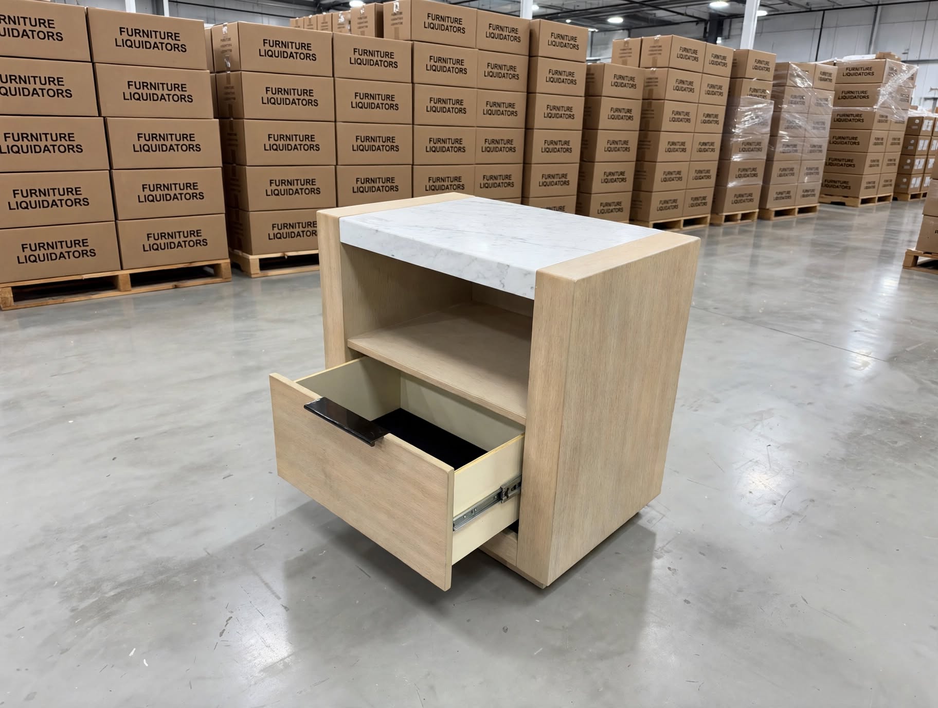 Lennox Bed Side Chest With Marble Top