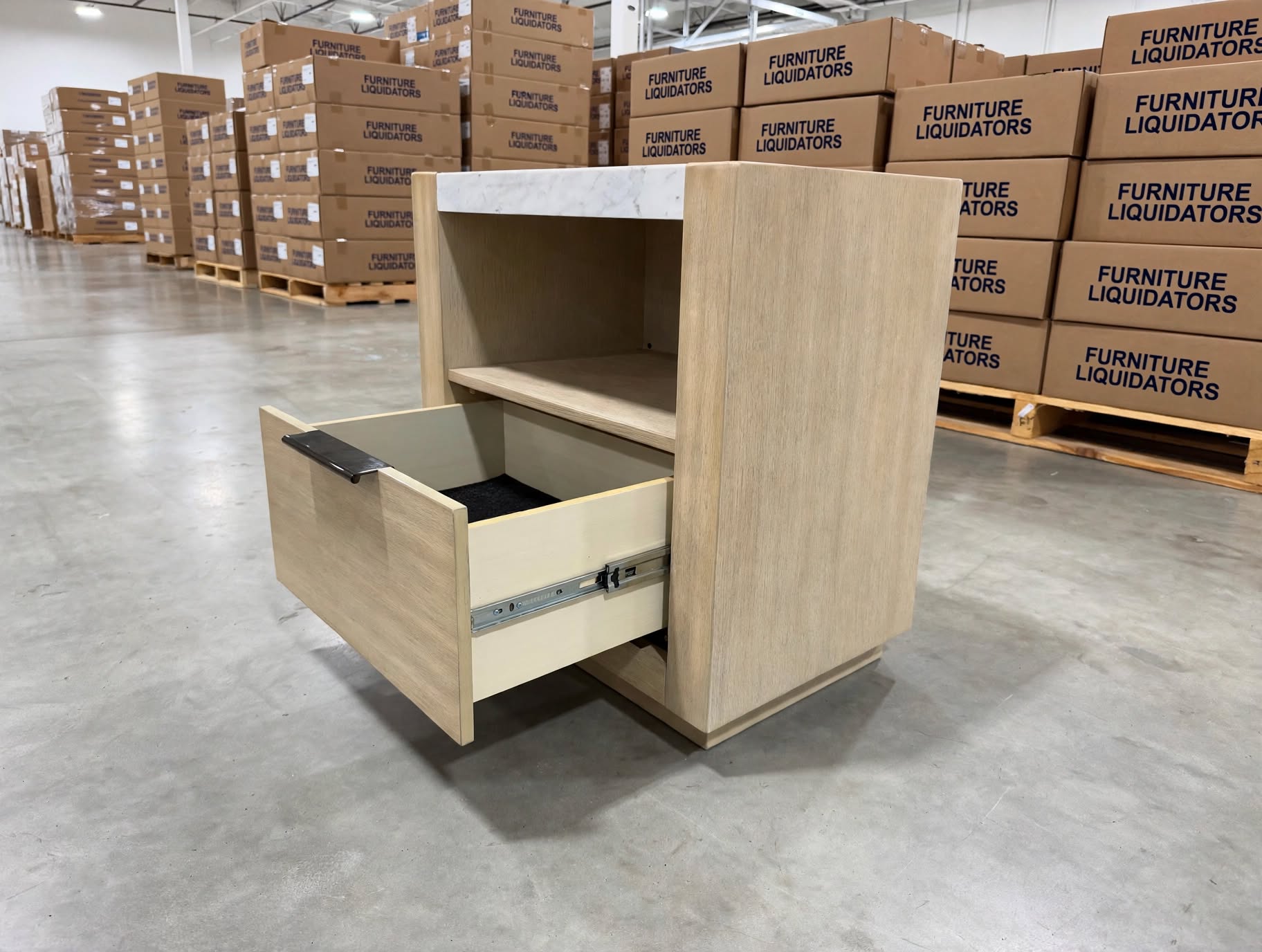 Lennox Bed Side Chest With Marble Top
