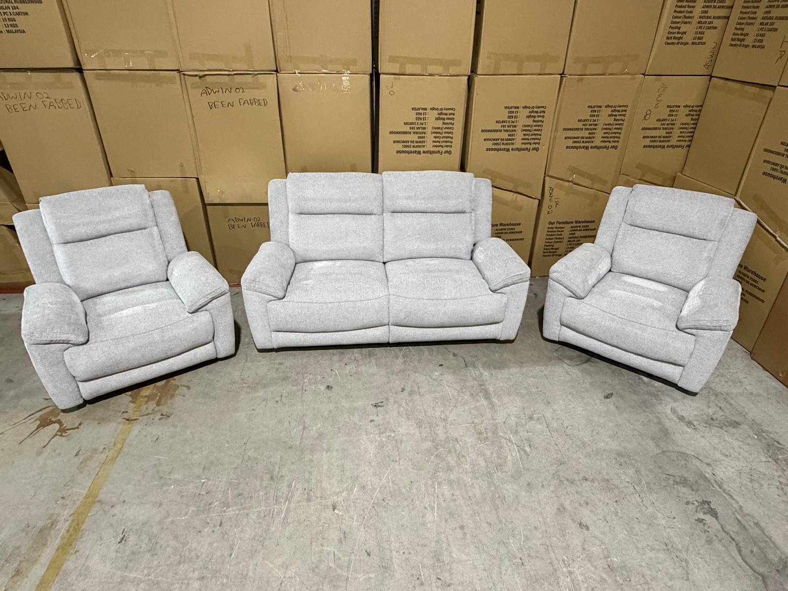 Pilot 2+1+1 Electric Recliners In Fifty Shades