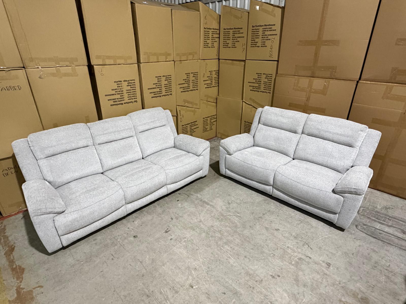 Pilot 3+2 Electric Recliners in Fifty Shades