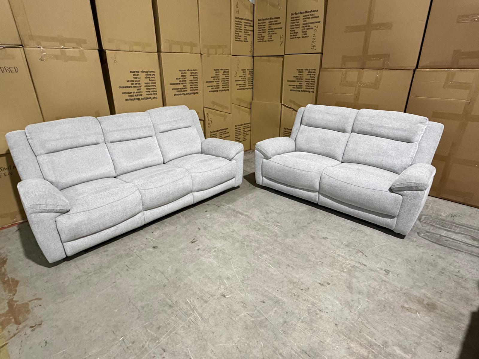 Pilot 3+2 Electric Recliners in Fifty Shades