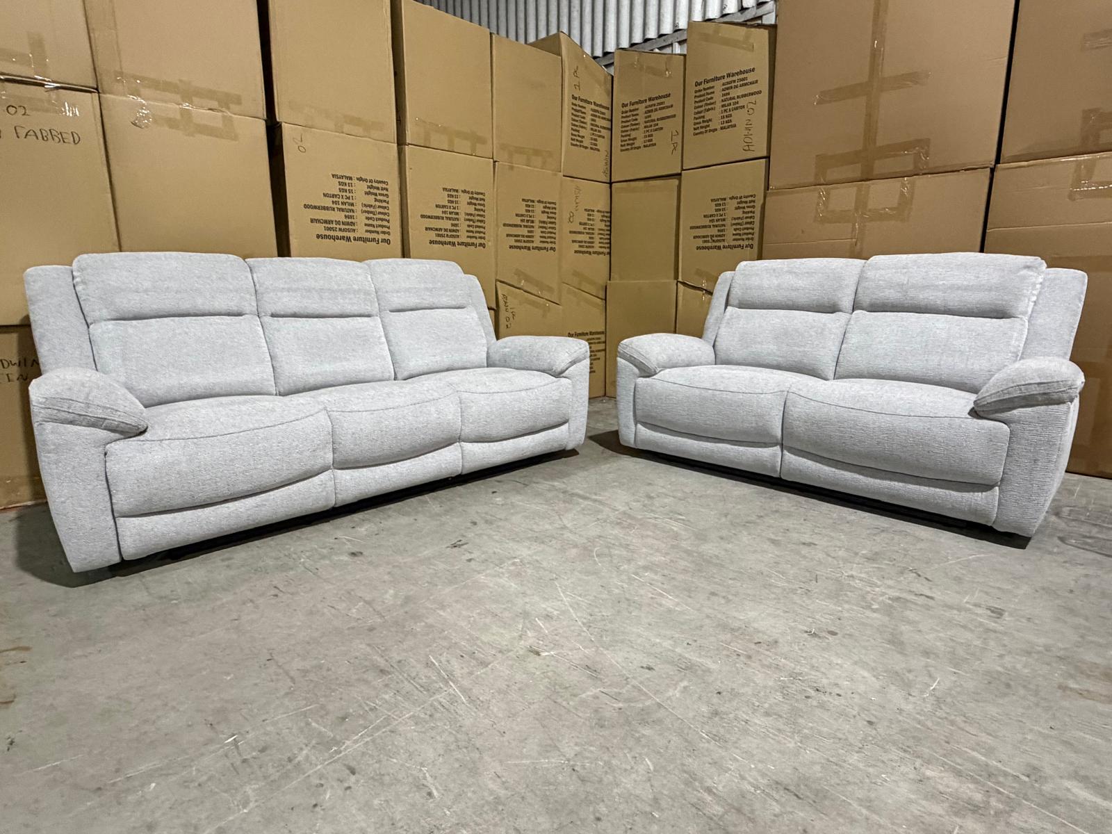 Pilot 3+2 Electric Recliners in Fifty Shades
